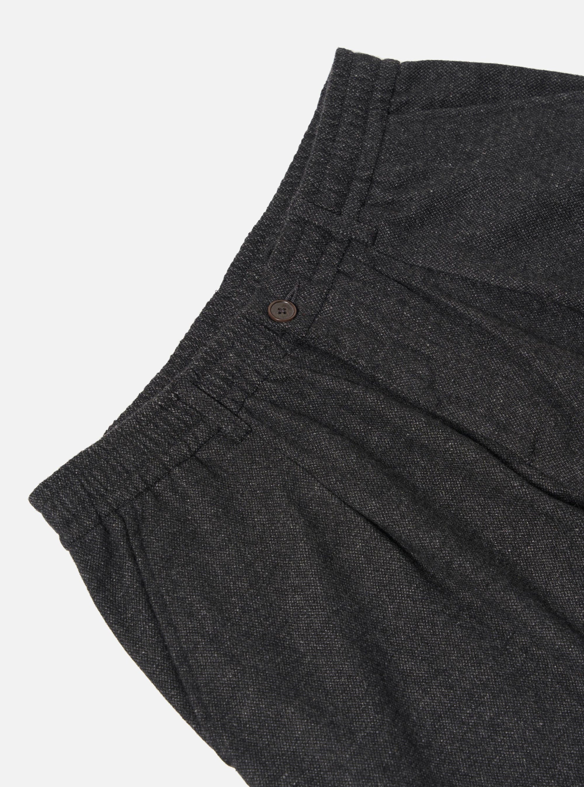 Grey Anders Wool Upcycled Pleated Track Pant