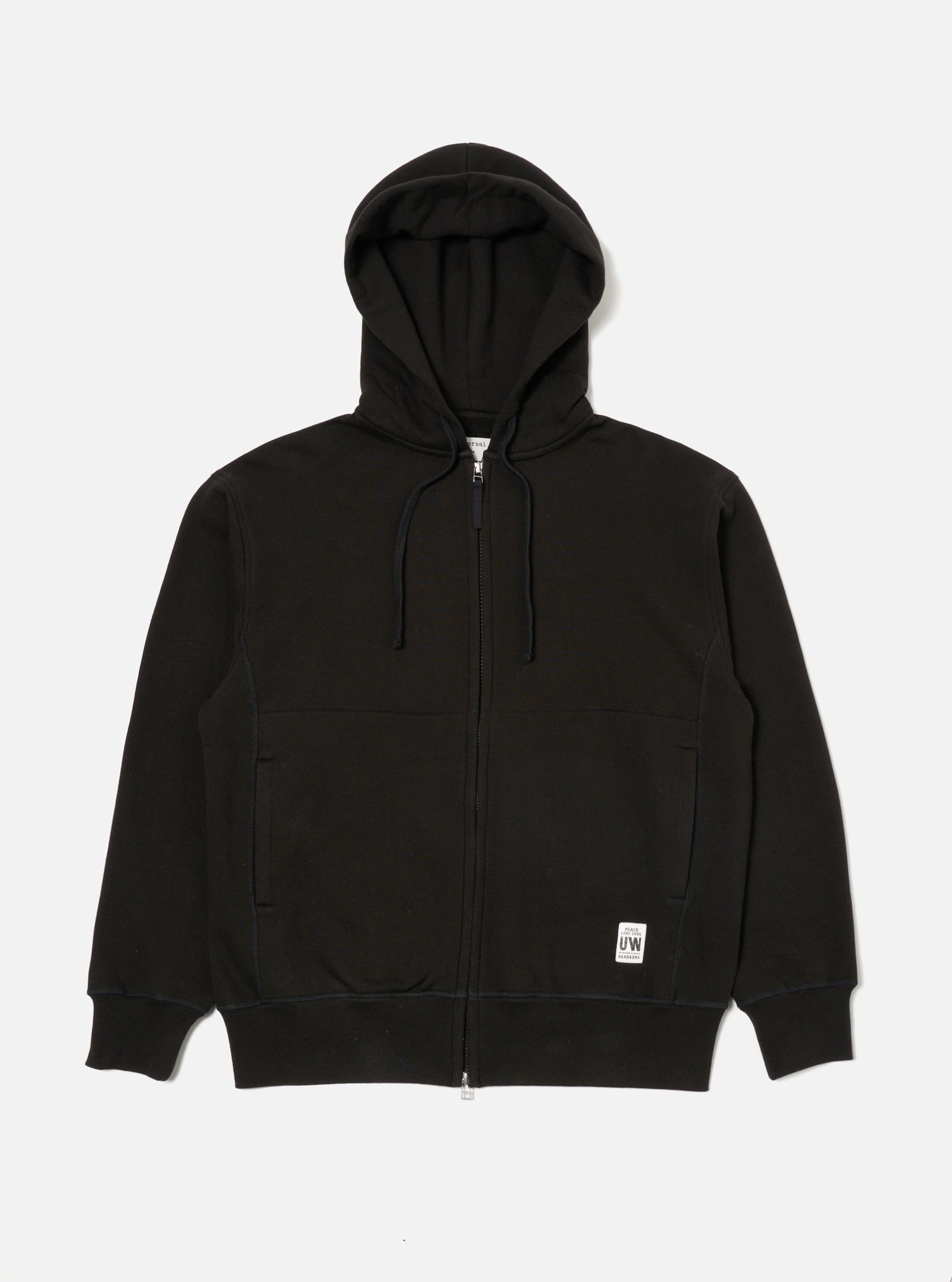 Black Brush Back Sweat New York Hoody