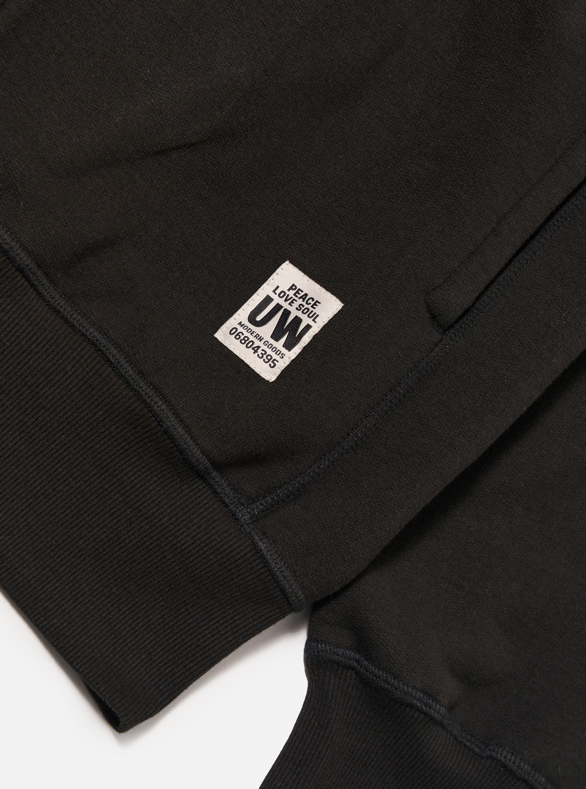 Black Brush Back Sweat New York Hoody