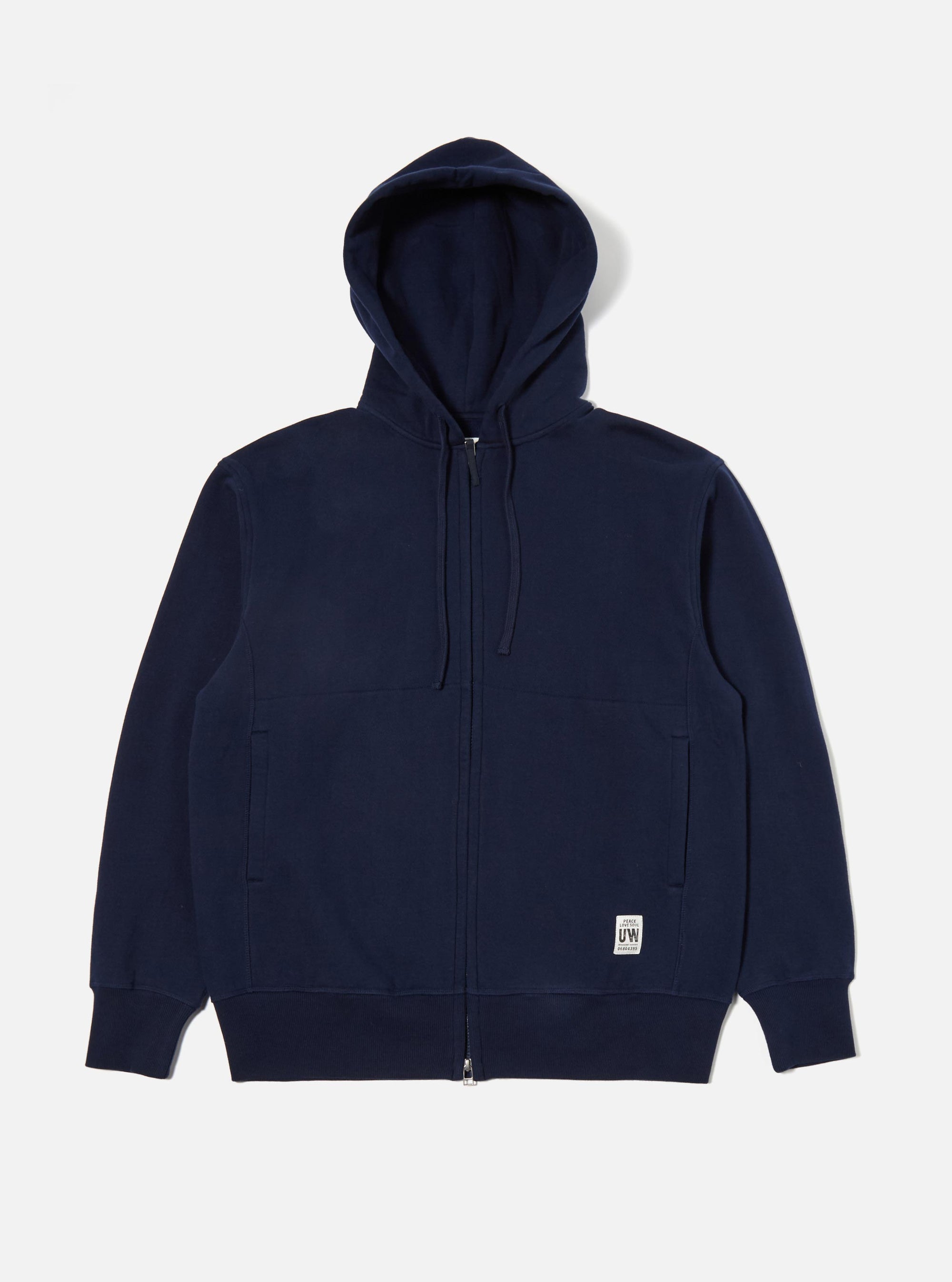 Navy Brush Back Sweat New York Hoody
