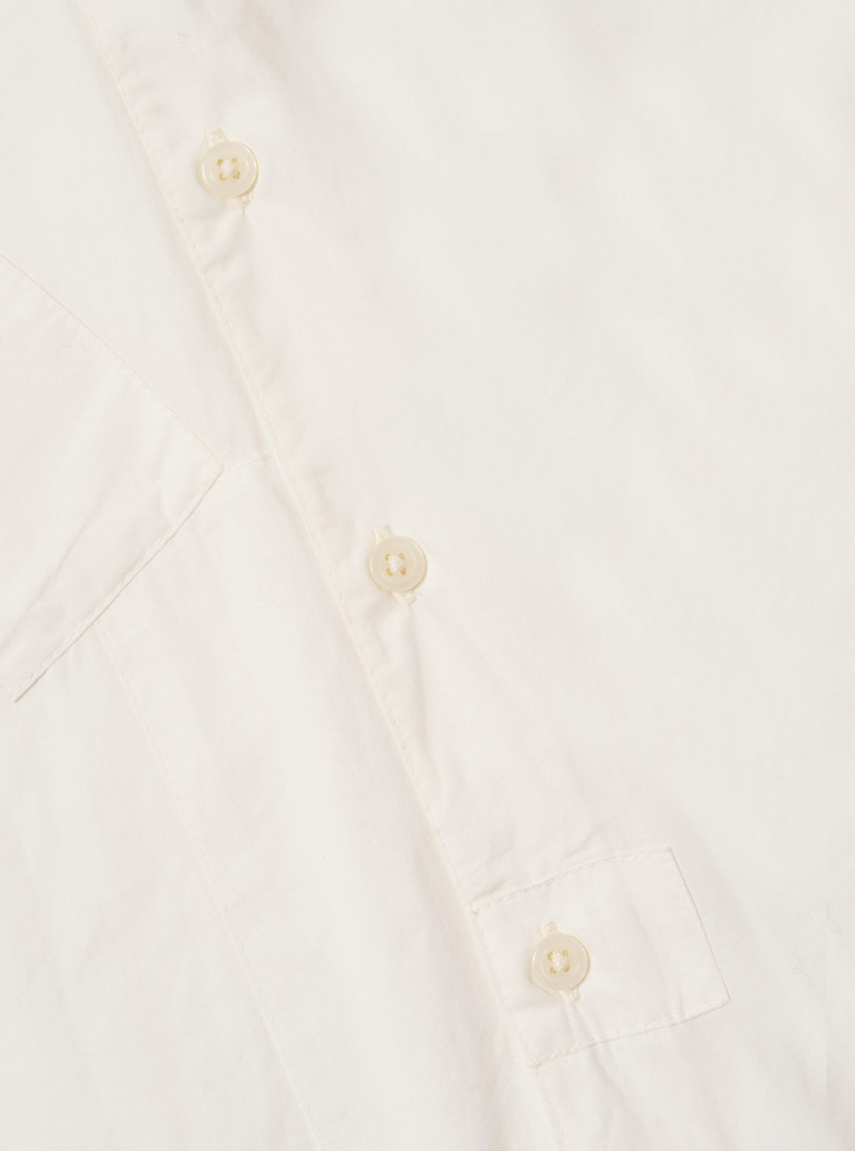 White Poplin Patched Lazy Day Shirt