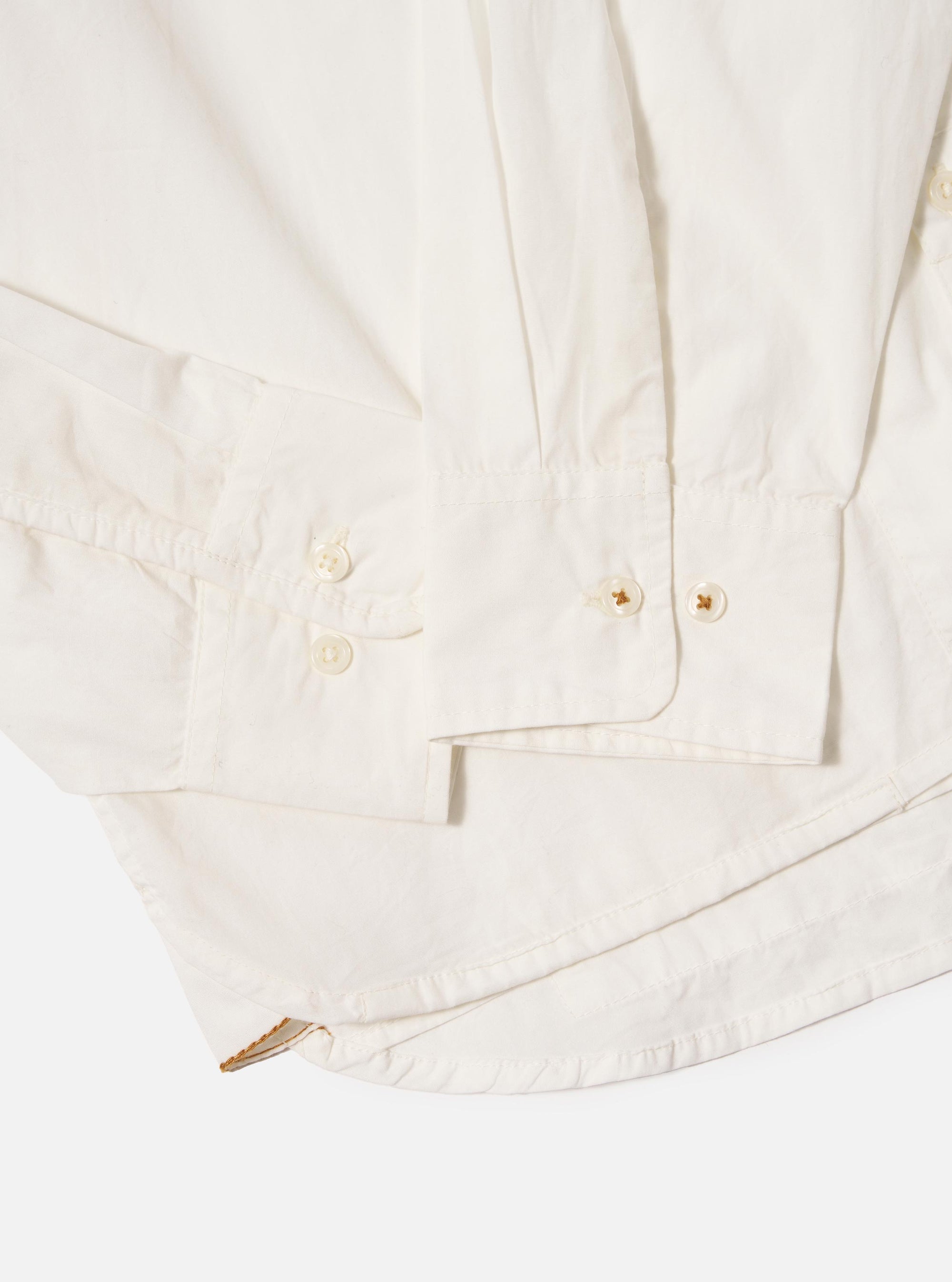 White Poplin Patched Lazy Day Shirt