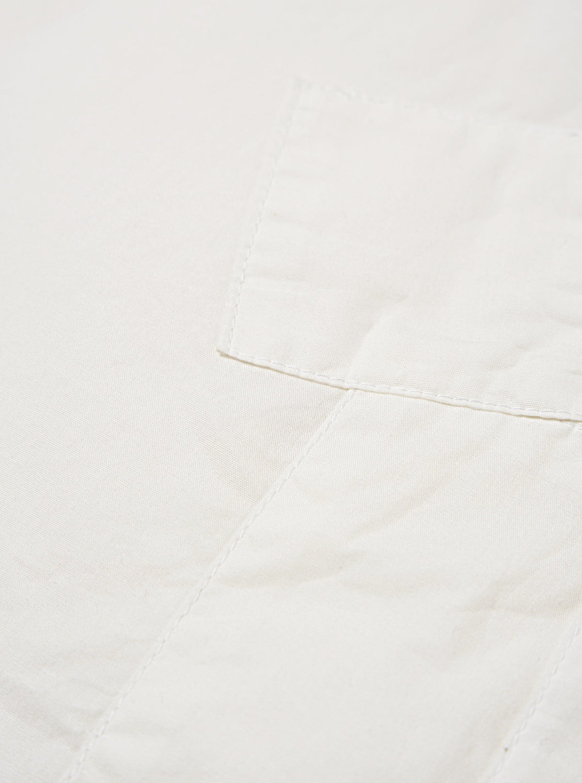 White Poplin Patched Lazy Day Shirt