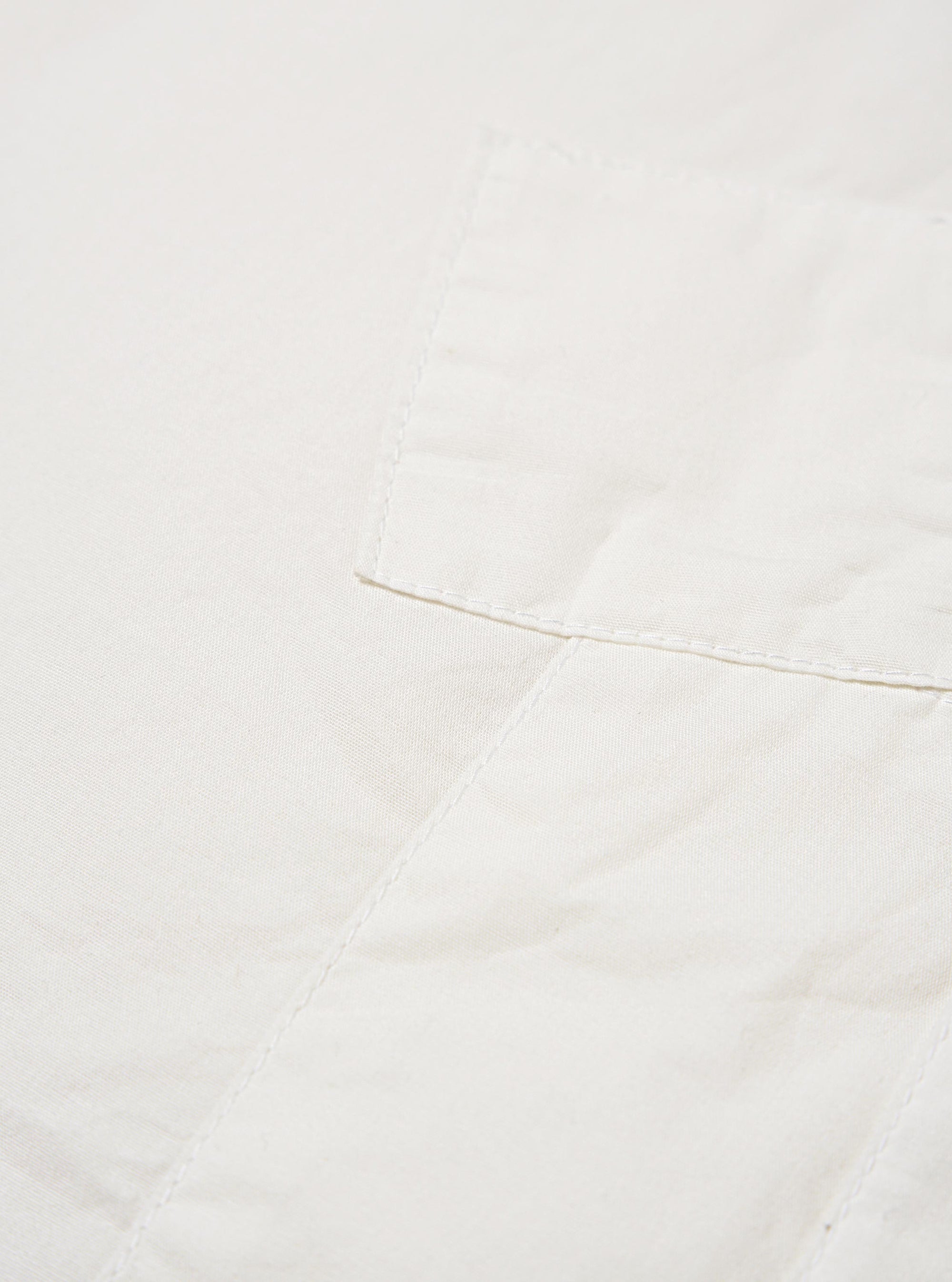 White Poplin Patched Lazy Day Shirt