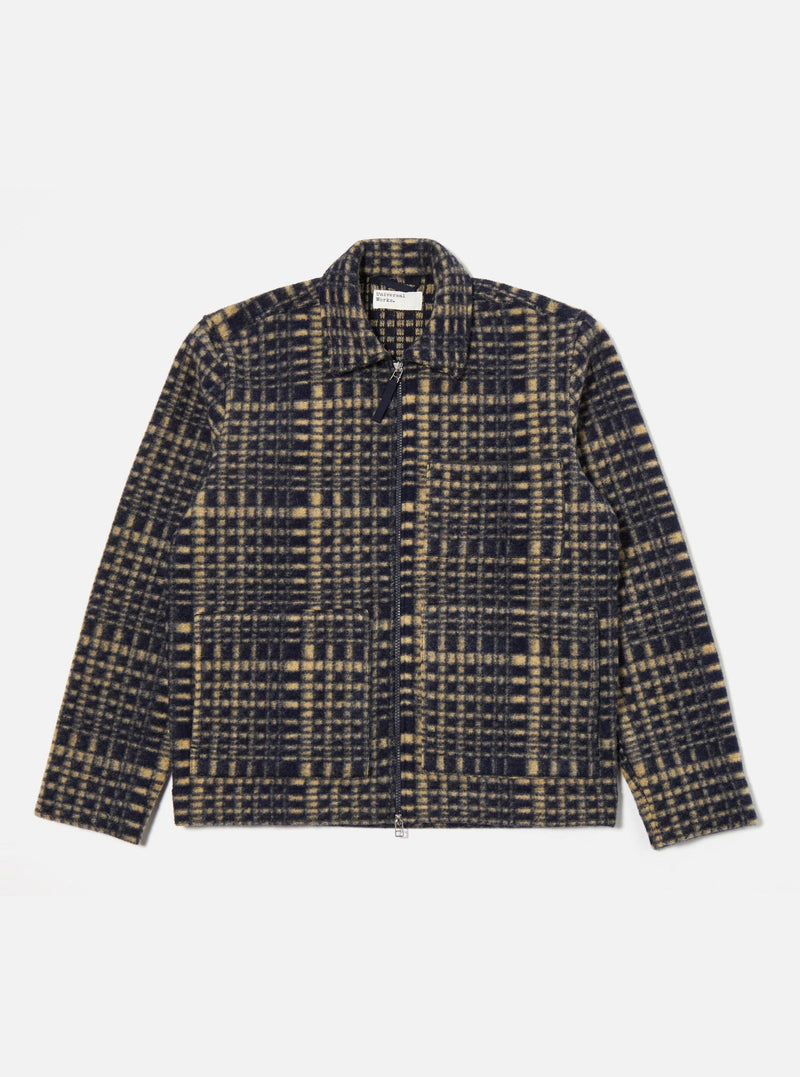 Navy Telepass Fleece Zip Uniform Jacket
