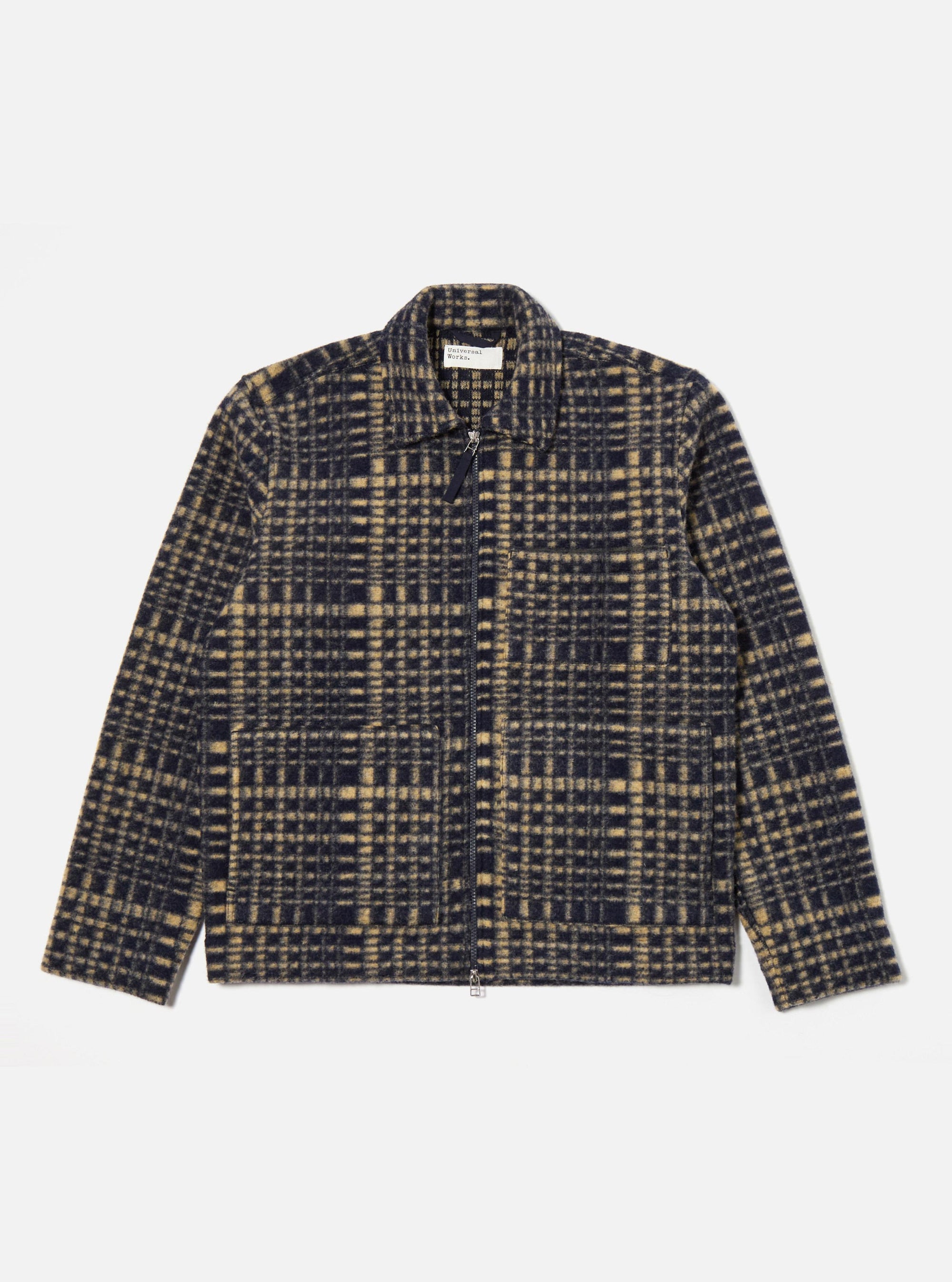 Navy Telepass Fleece Zip Uniform Jacket