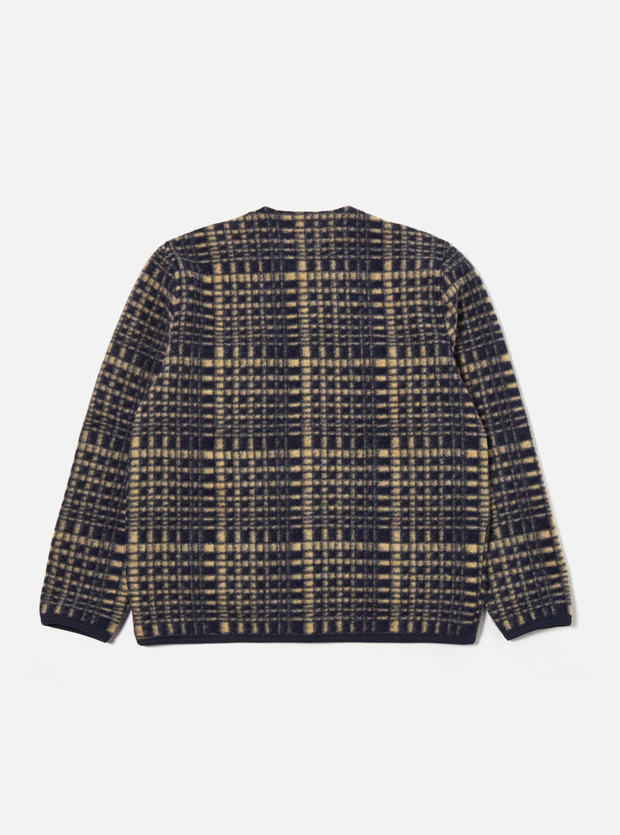 Navy Telepass Fleece Cardigan
