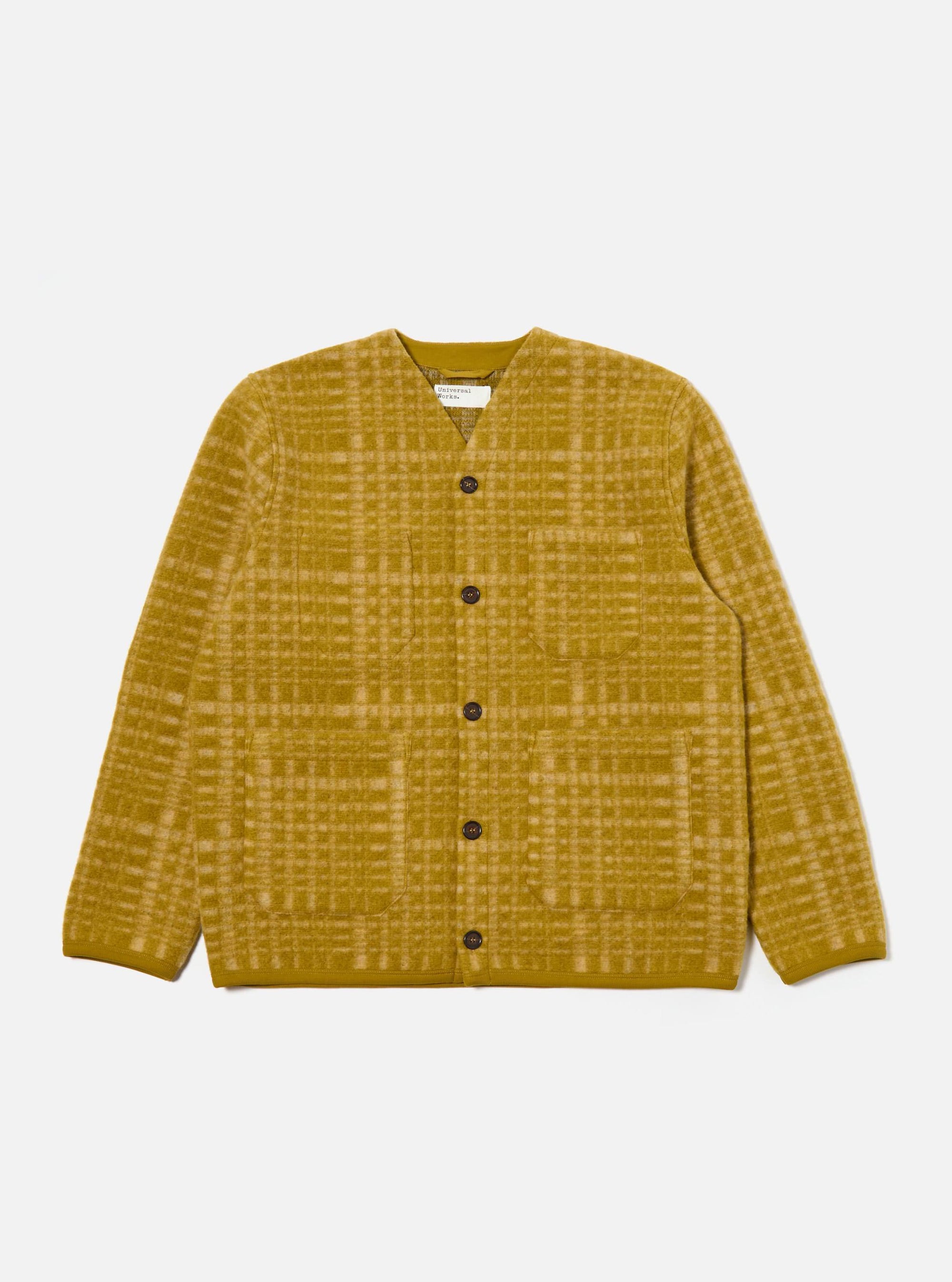 Yellow Telepass Fleece Cardigan