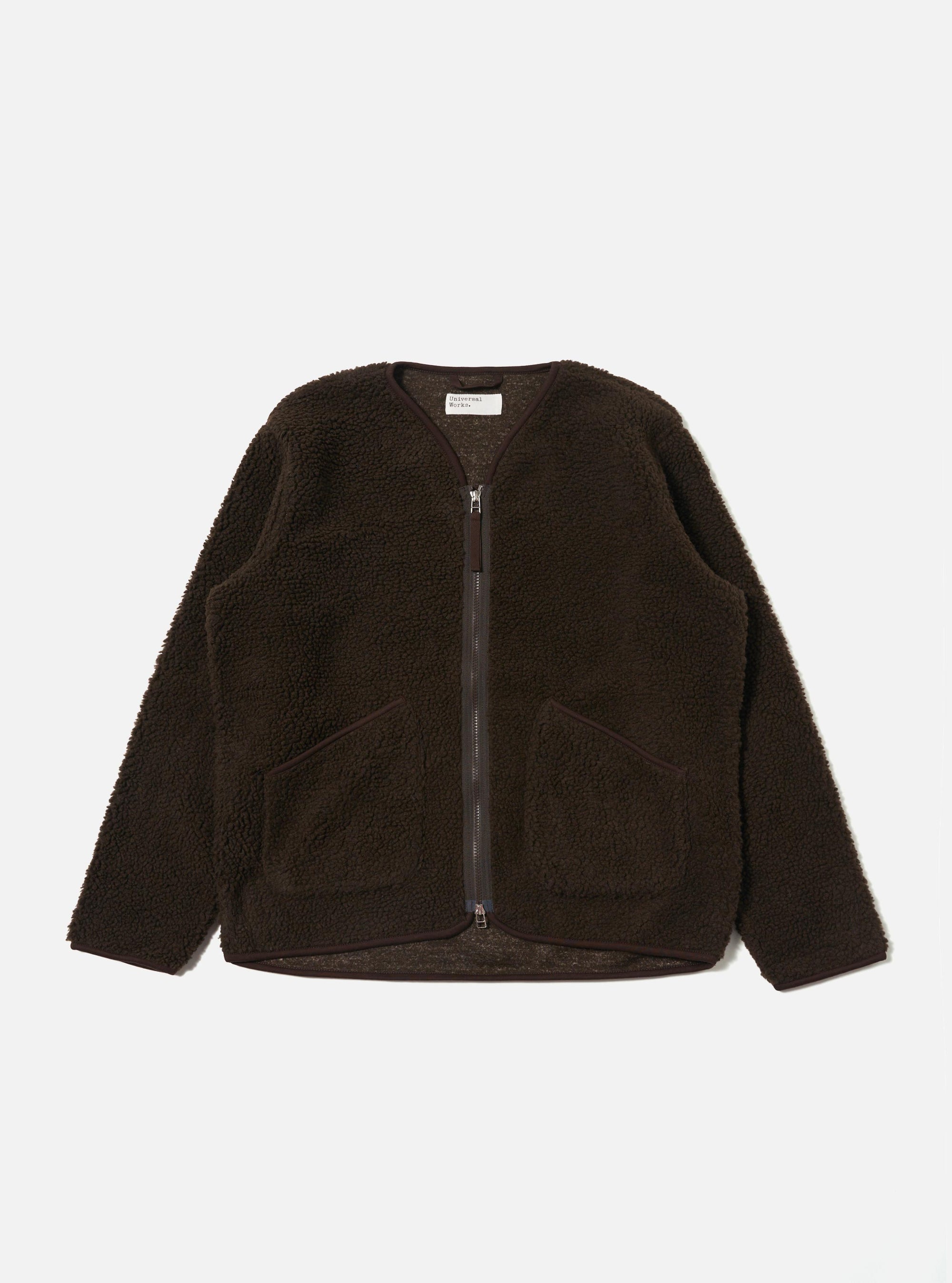 Brown Galaxy Fleece Zip Liner Jacket