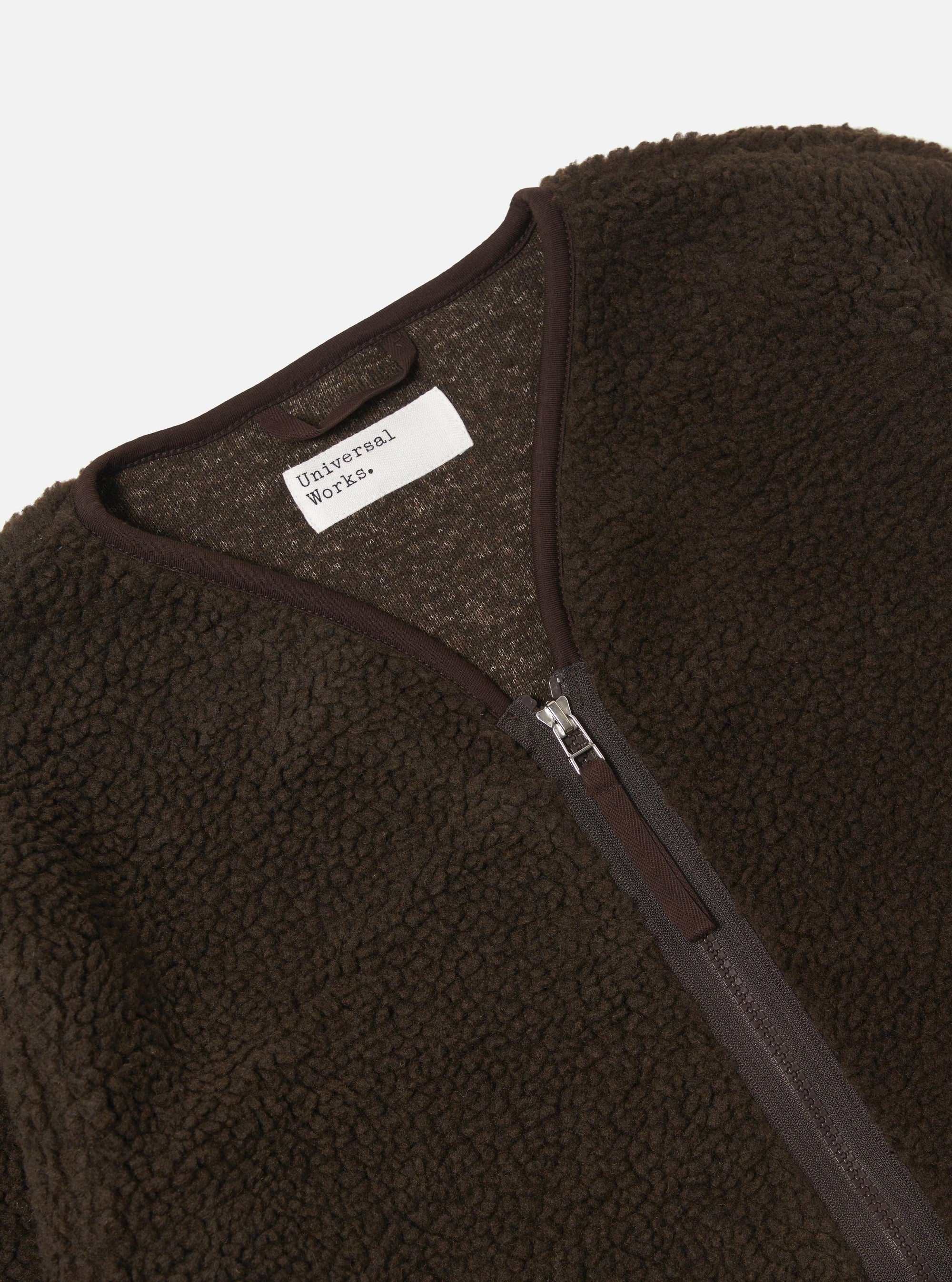 Brown Galaxy Fleece Zip Liner Jacket