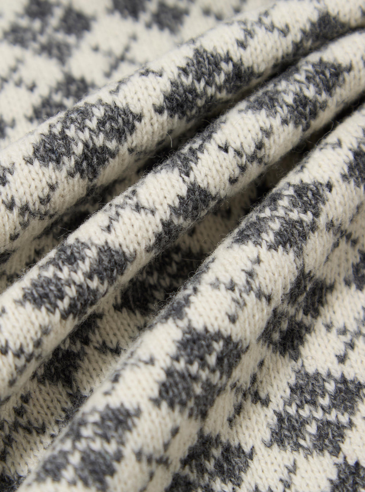 Ecru/Grey Plain Knit Argyll Allan Cardigan