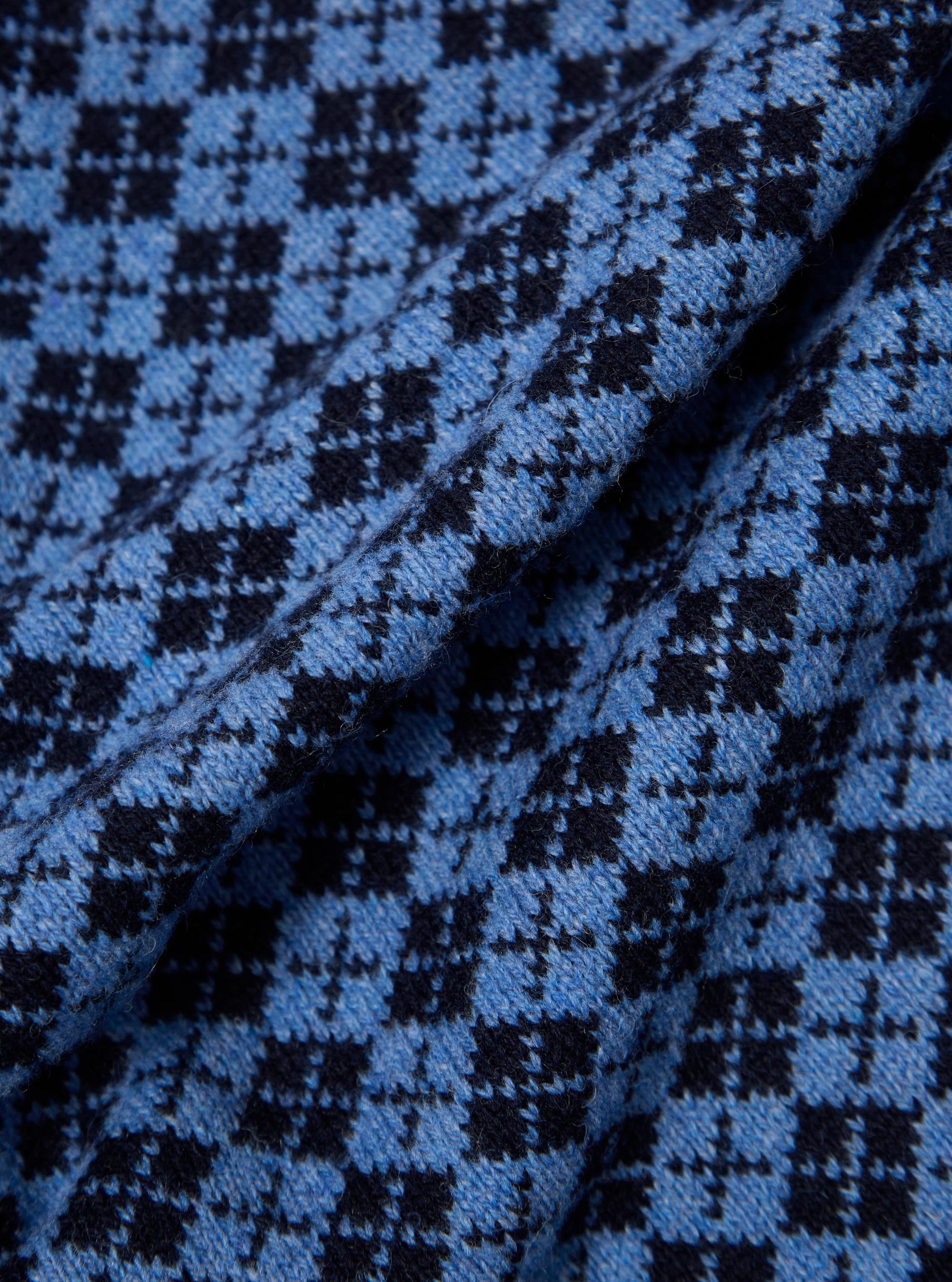 Pale Blue/Navy Plain Knit Argyll Allan Cardigan