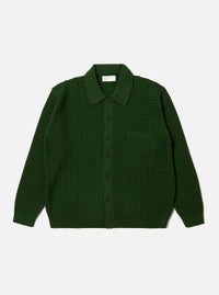 Green Textured Merino Knit Charlie Cardigan