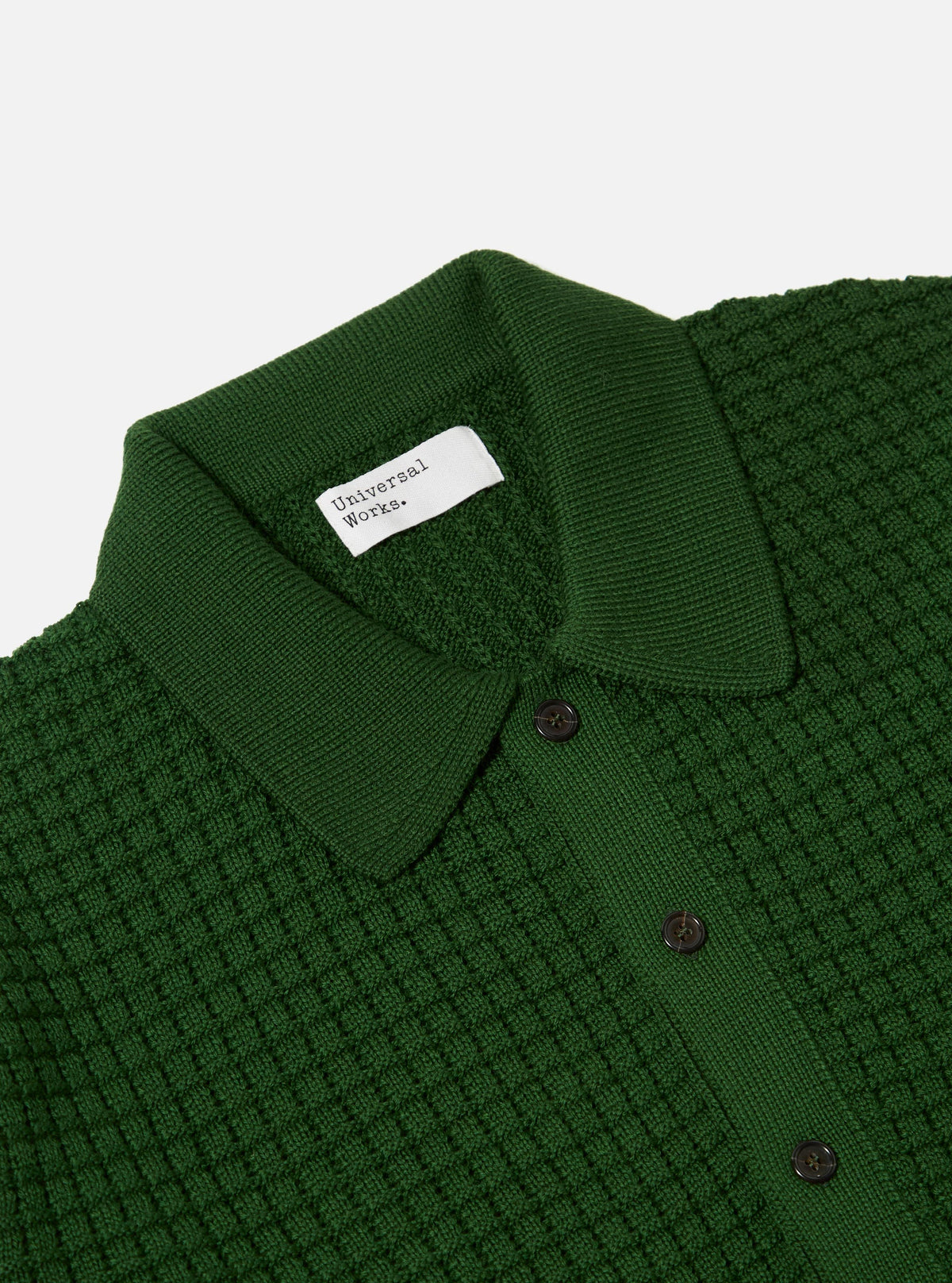 Green Textured Merino Knit Charlie Cardigan