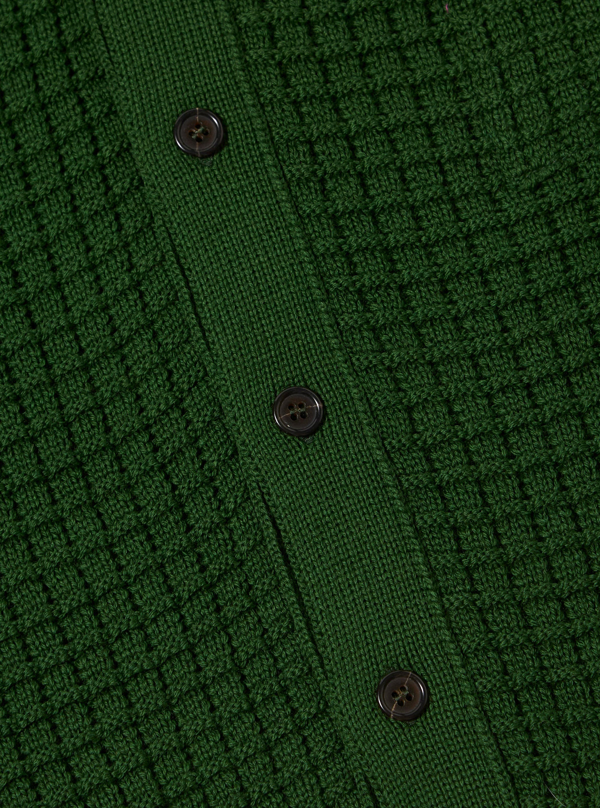 Green Textured Merino Knit Charlie Cardigan