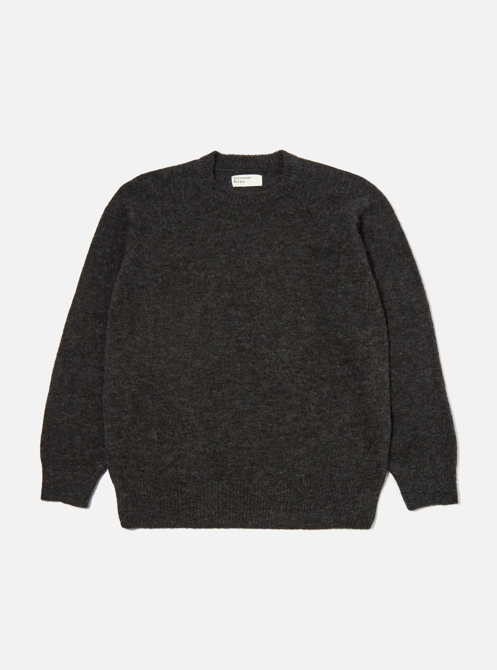 Charcoal Alpaca Knit Lyon Crew