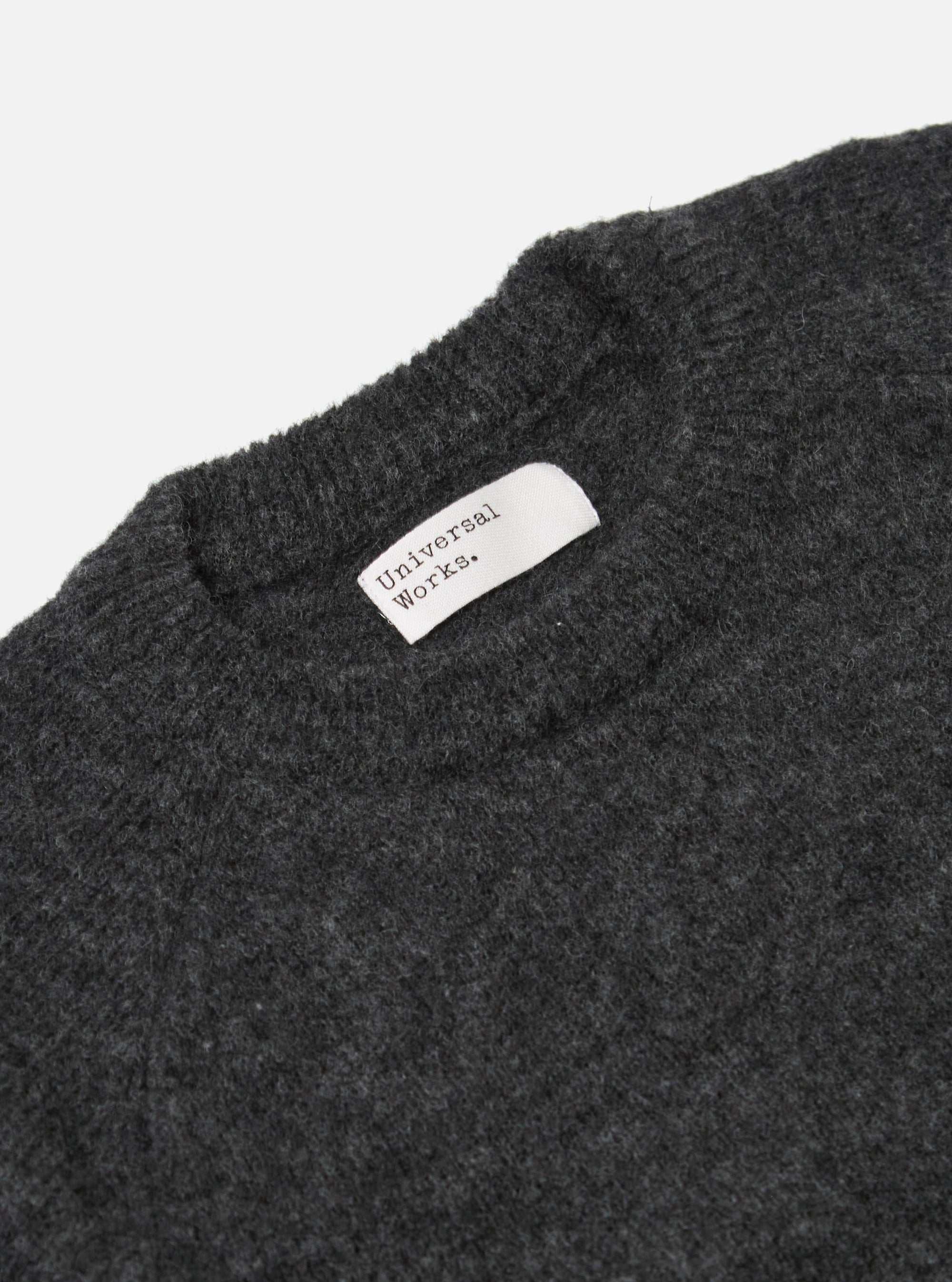 Charcoal Alpaca Knit Lyon Crew