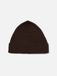 Brown Merino Knit Watch Cap