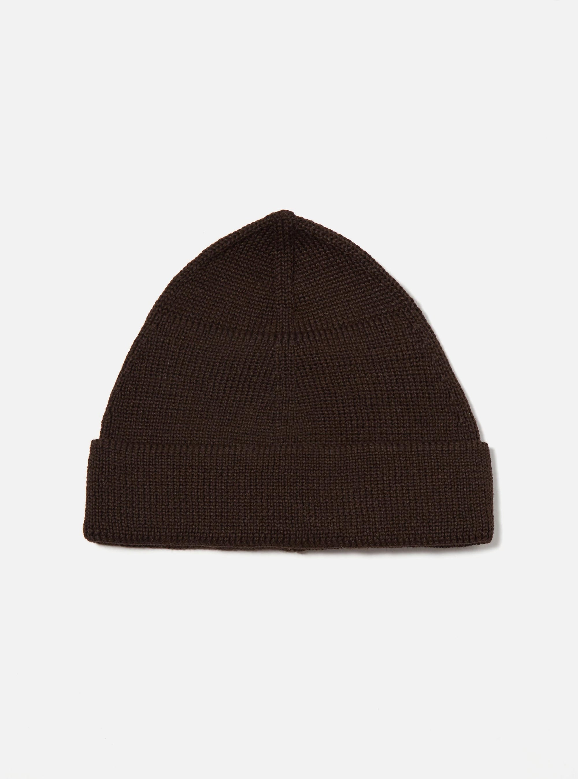 Brown Merino Knit Watch Cap