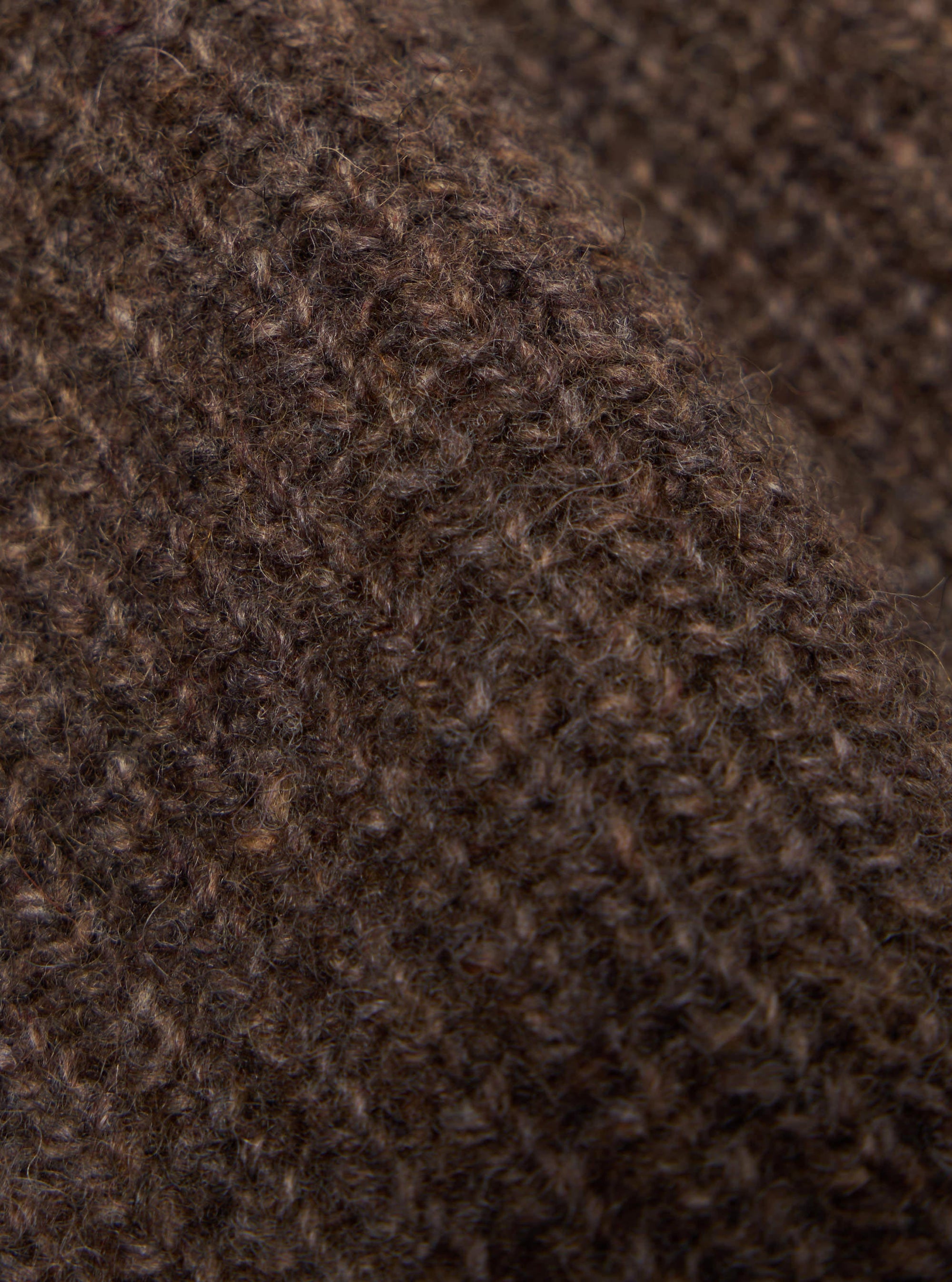 Brown Eco Wool Zip Cardigan