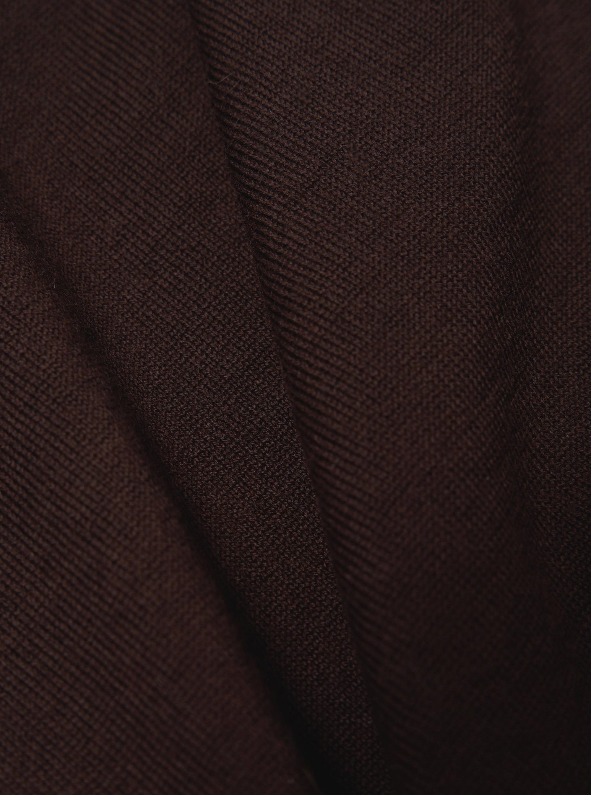 Brown Merino L/S Pullover Knit Shirt