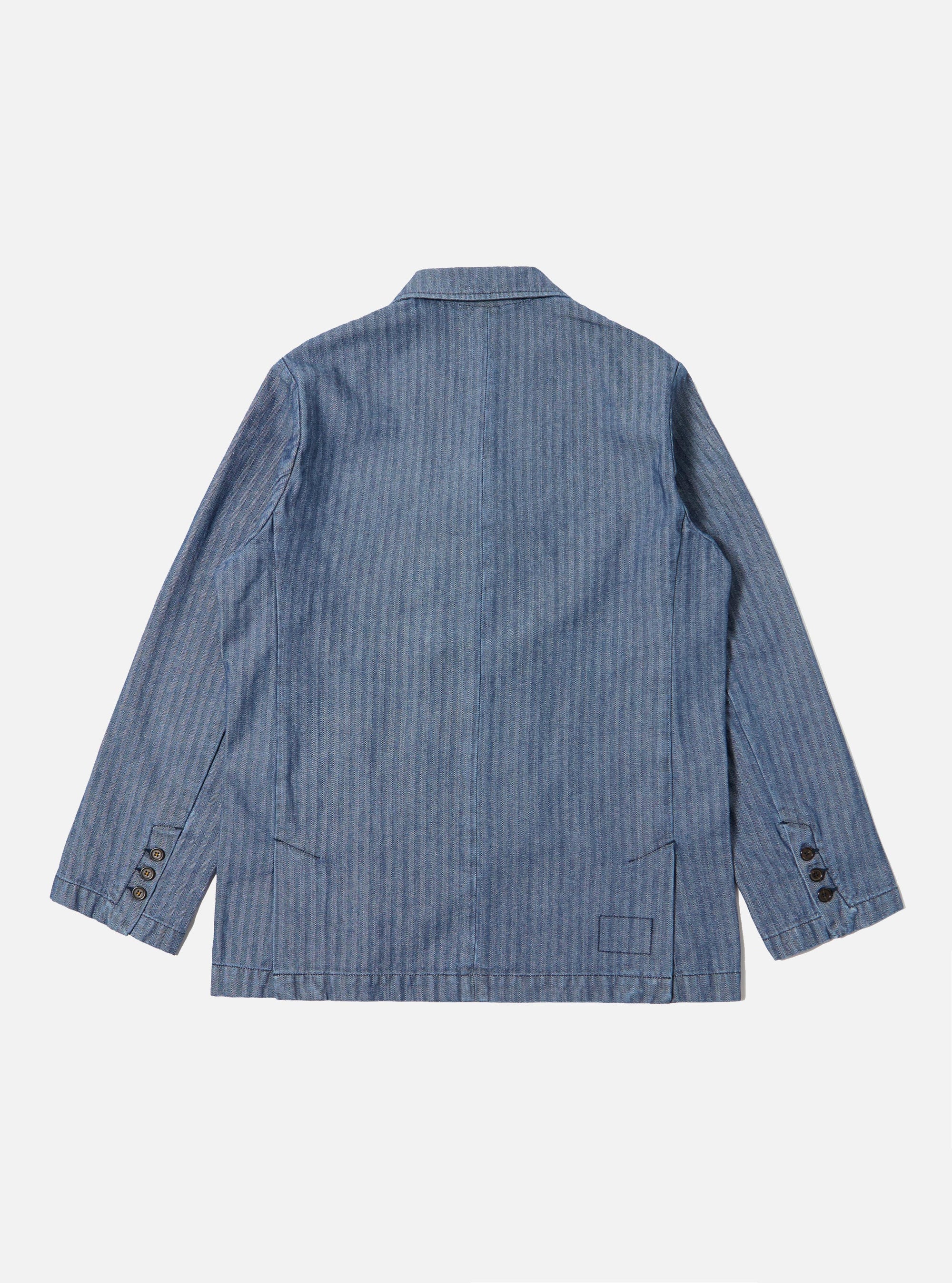 Indigo Denim Herringbone Manor Jacket