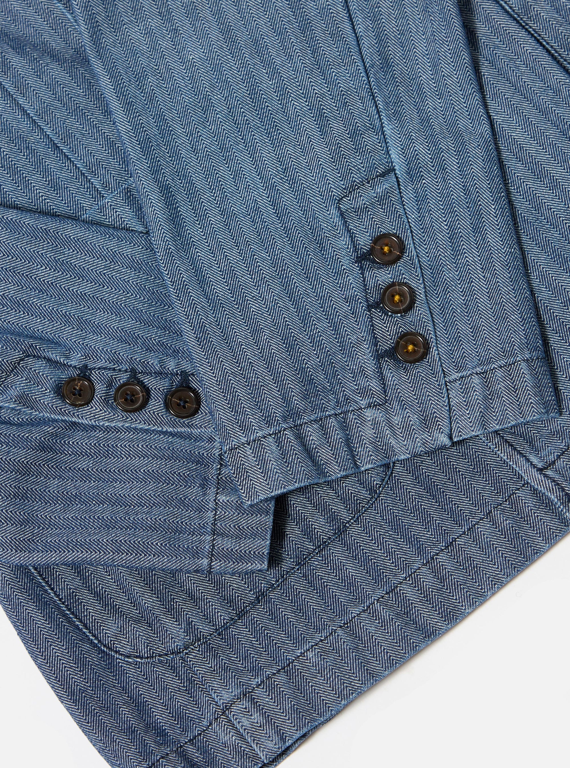 Indigo Denim Herringbone Manor Jacket