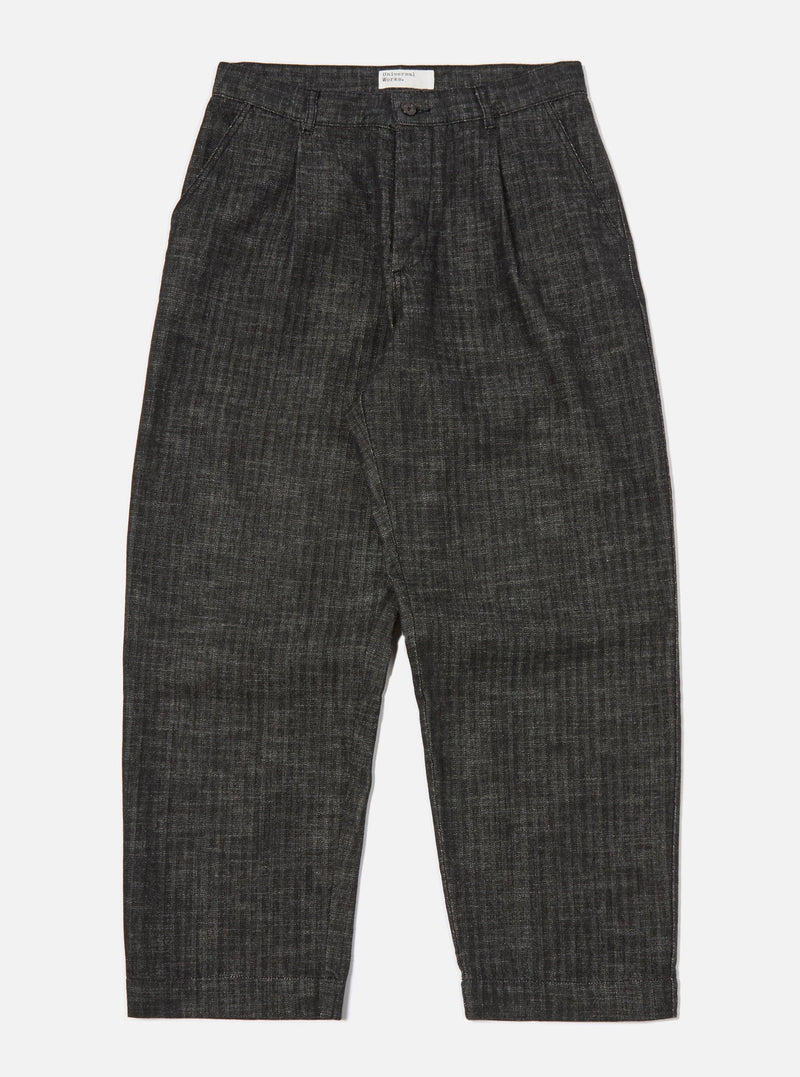 Black Cotton Denim Duke Pant