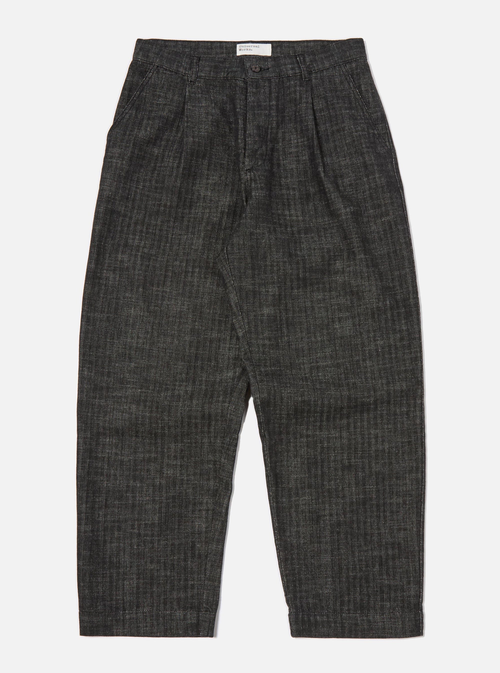 Black Cotton Denim Duke Pant