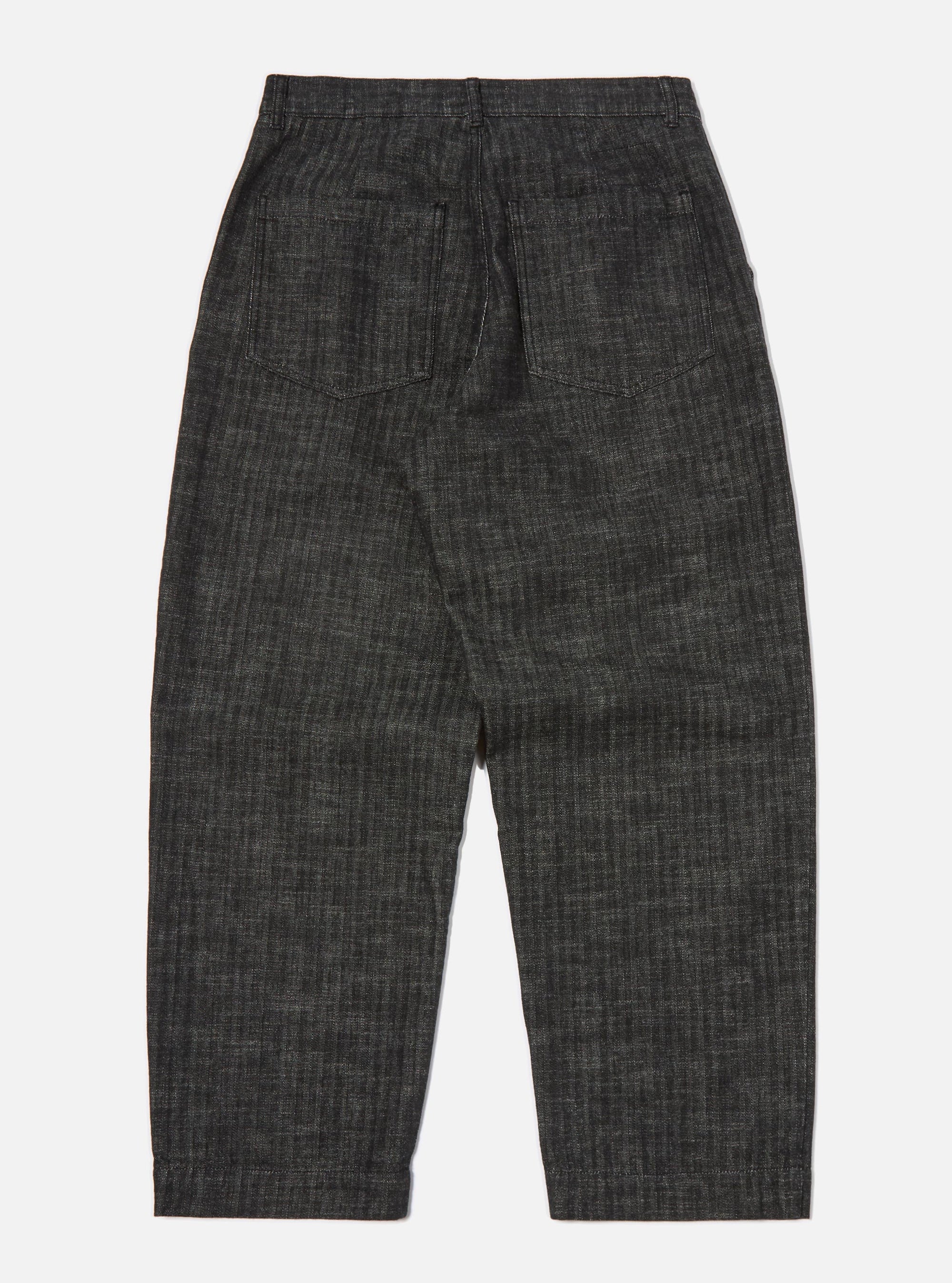 Black Cotton Denim Duke Pant