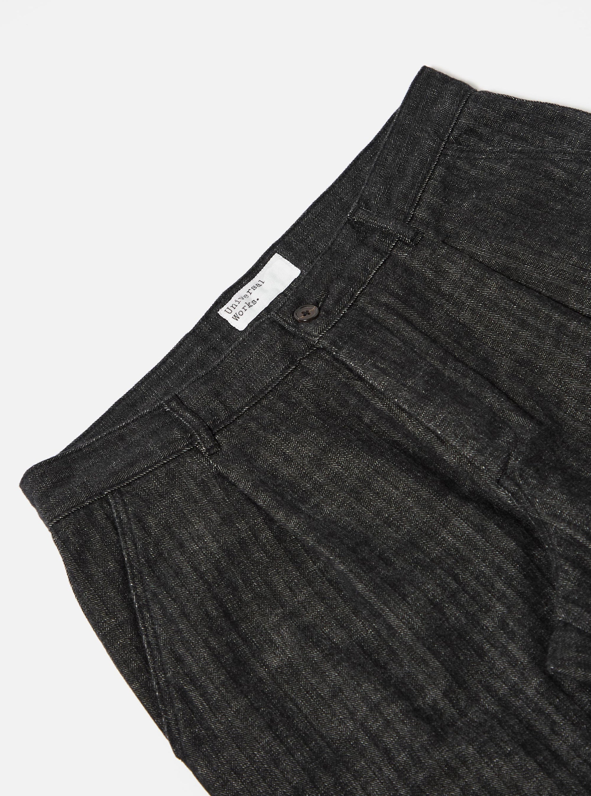 Black Cotton Denim Duke Pant