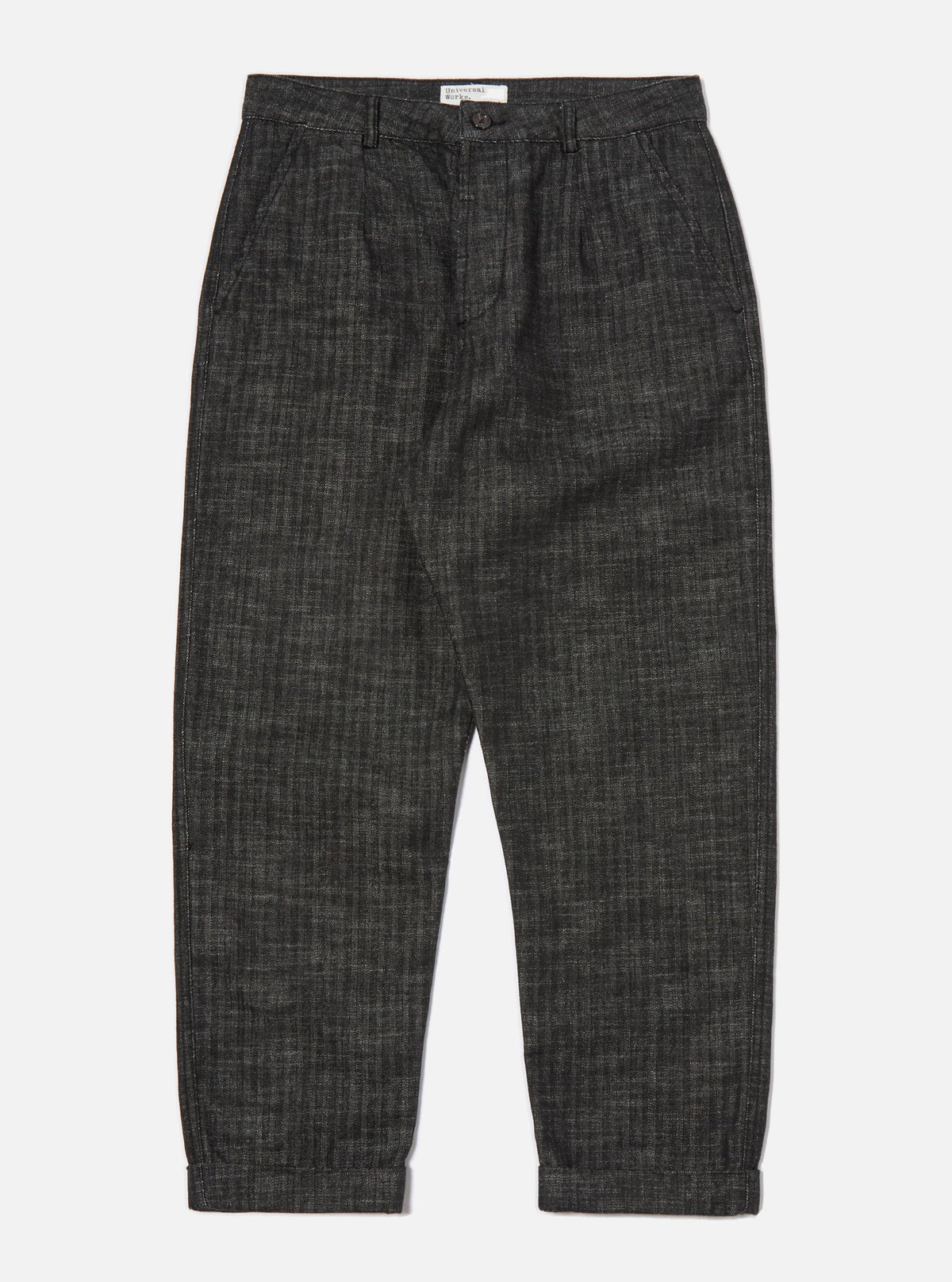 Black Cotton Denim Super Chino