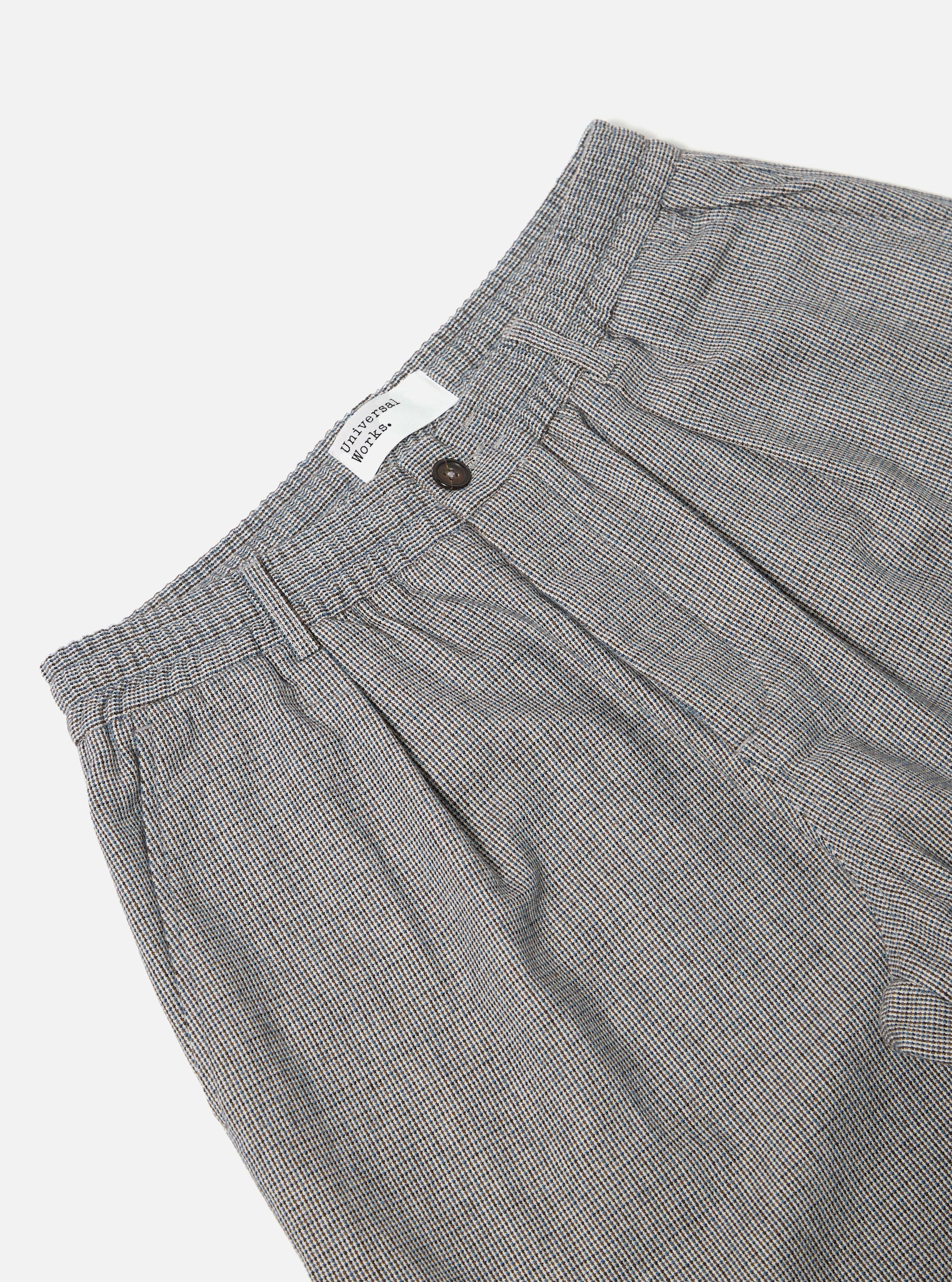 Grey Leon Tweed Pleated Track Pant