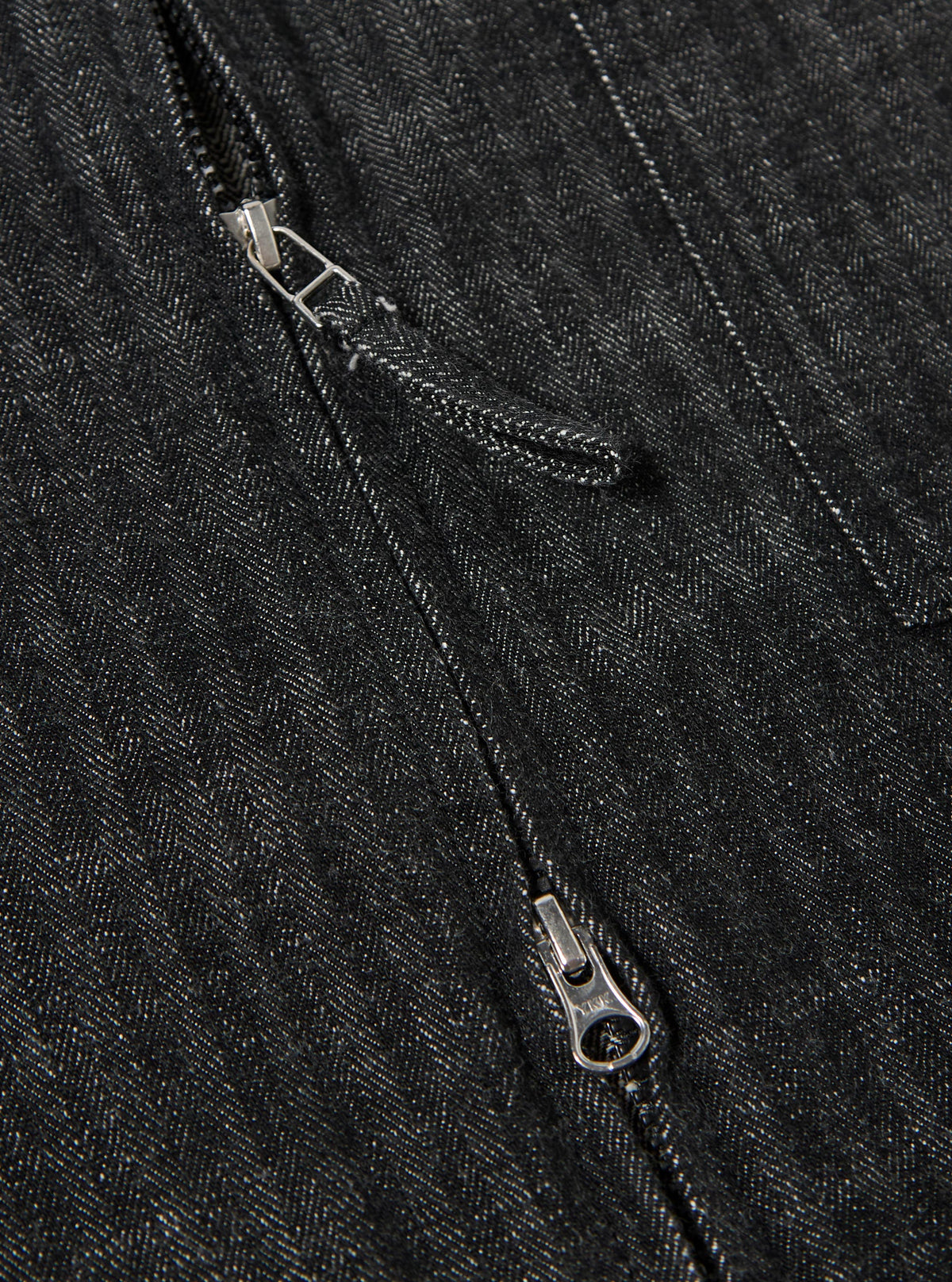 Black Cotton Denim Rose Bowl Jacket