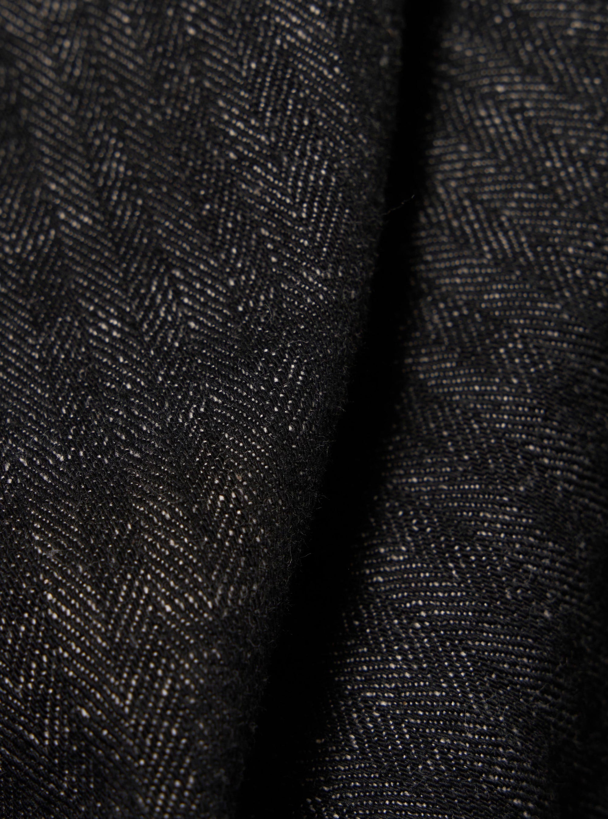 Black Cotton Denim Rose Bowl Jacket
