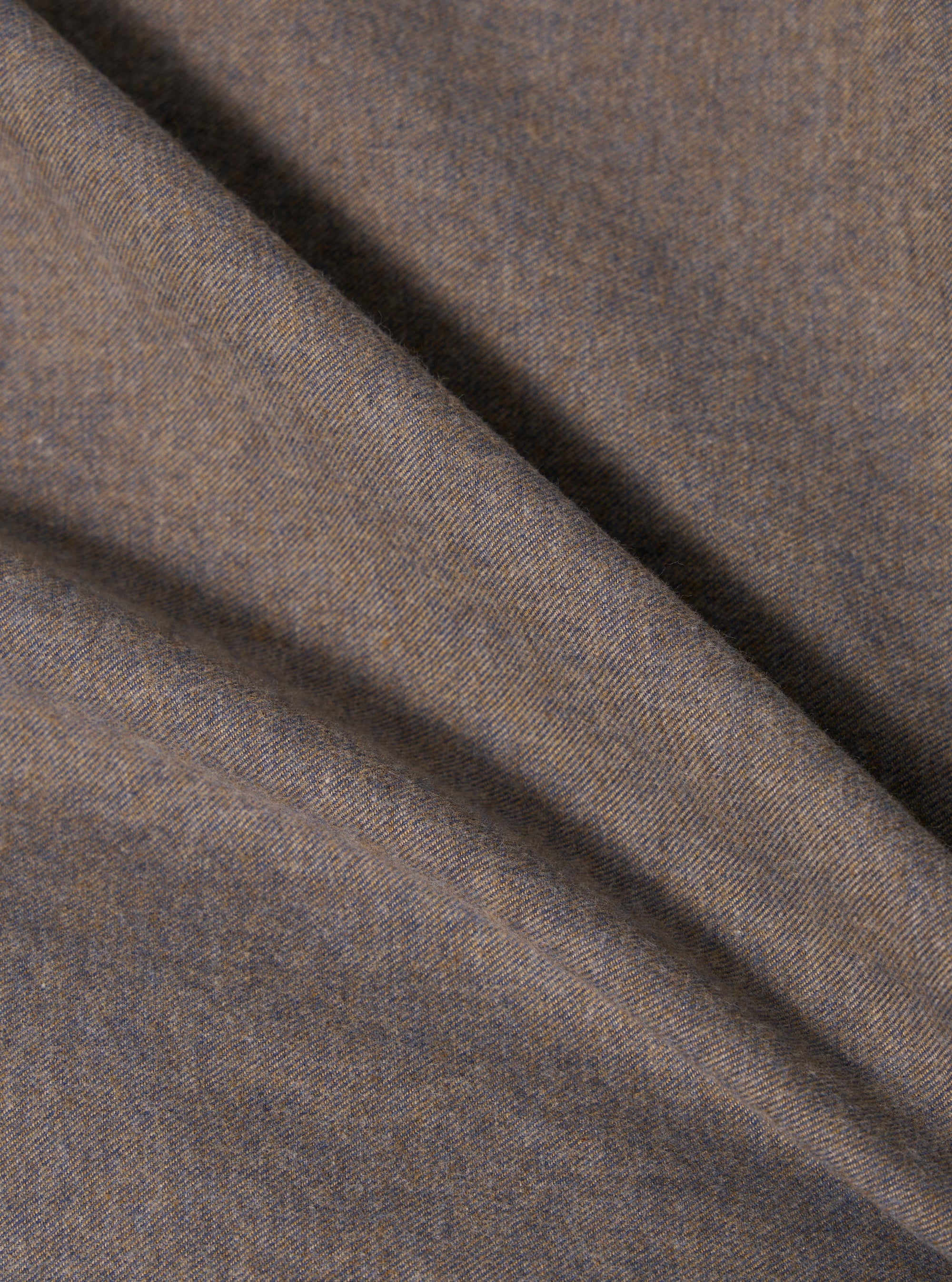 Brown Brushed Flannel Zip Shirt