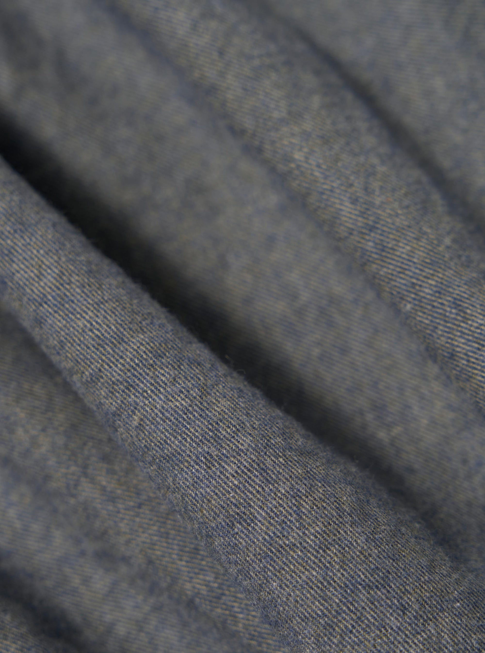Navy Brushed Flannel Zip Shirt