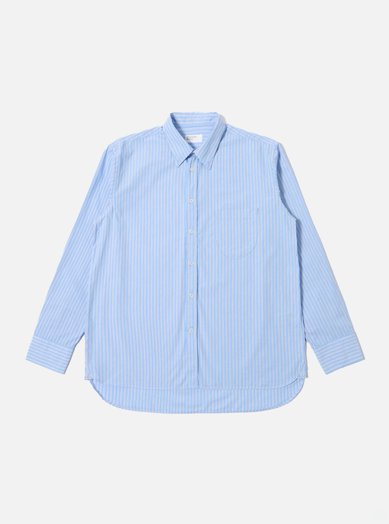 Blue Vila Stripe Wide Lazy Day Shirt