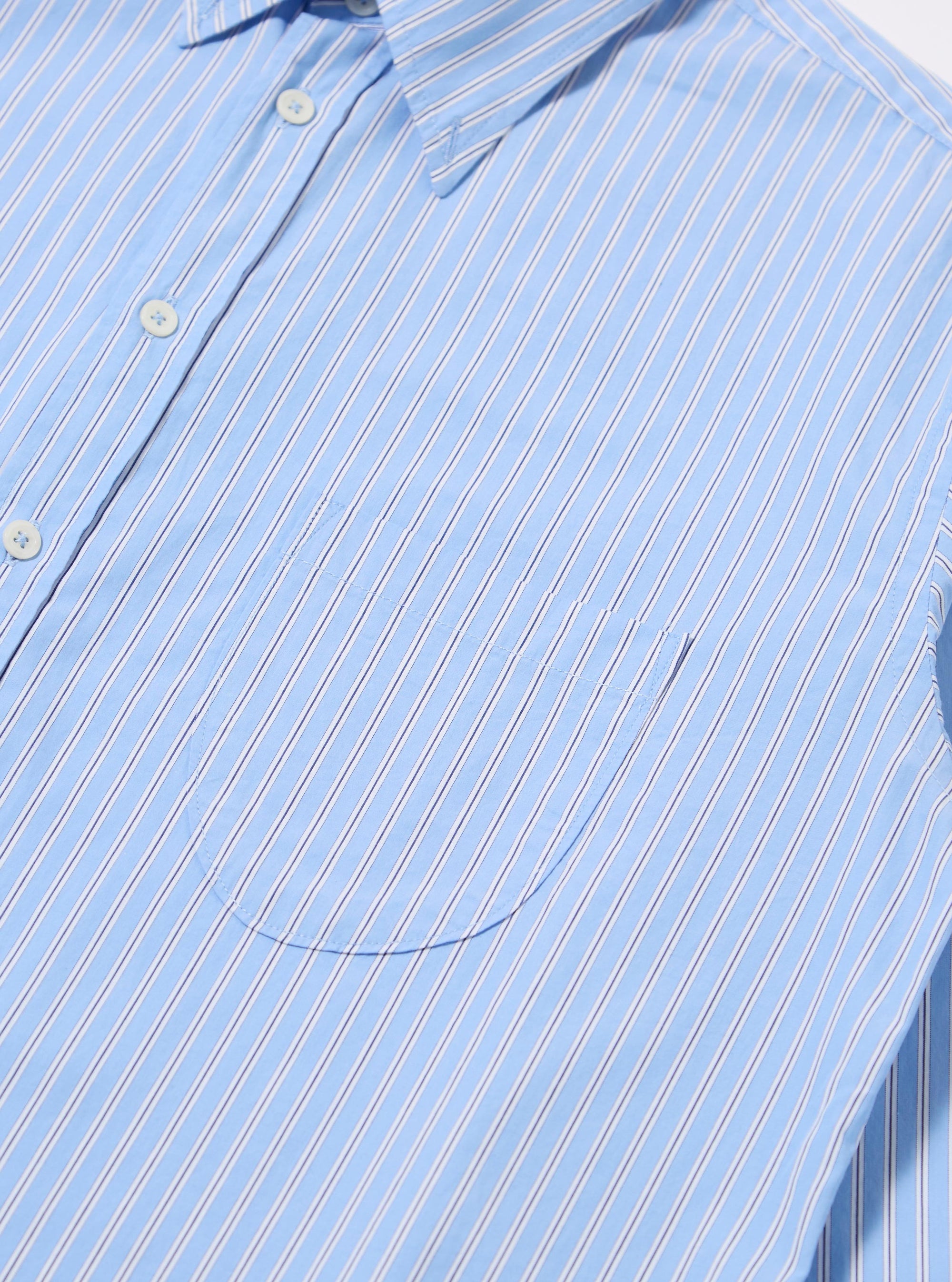 Blue Vila Stripe Wide Lazy Day Shirt