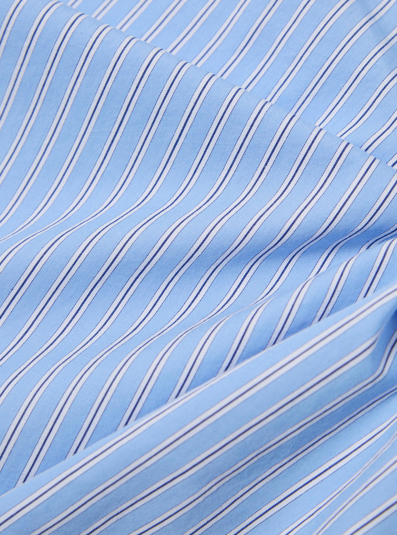 Blue Vila Stripe Wide Lazy Day Shirt