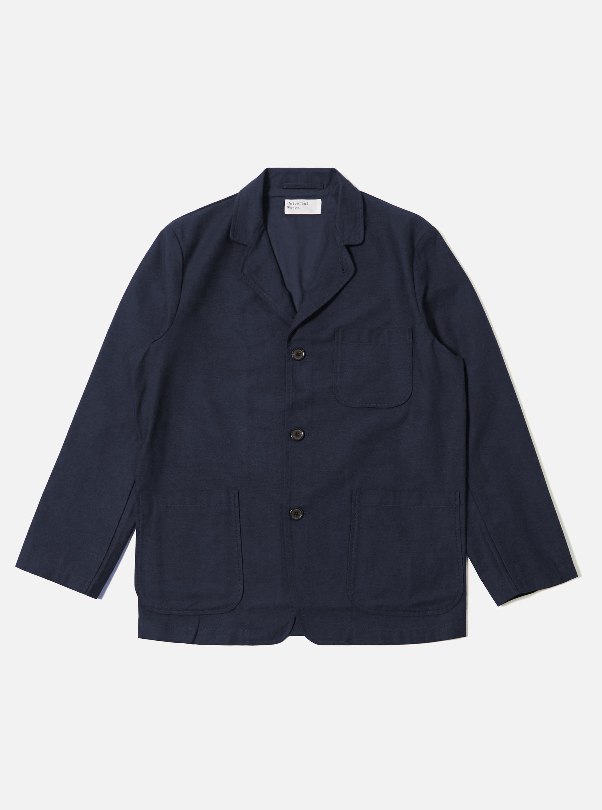 Navy Lucca Suiting Three Button Jacket