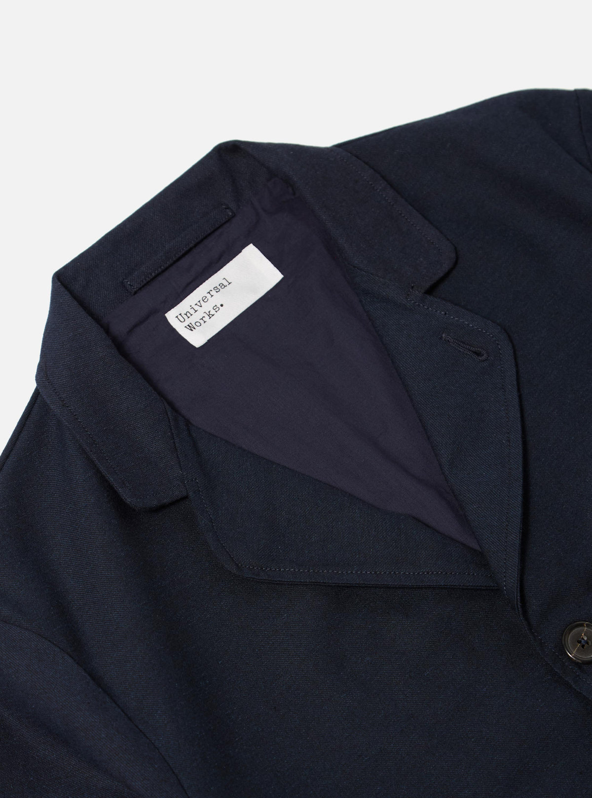 Navy Lucca Suiting Three Button Jacket