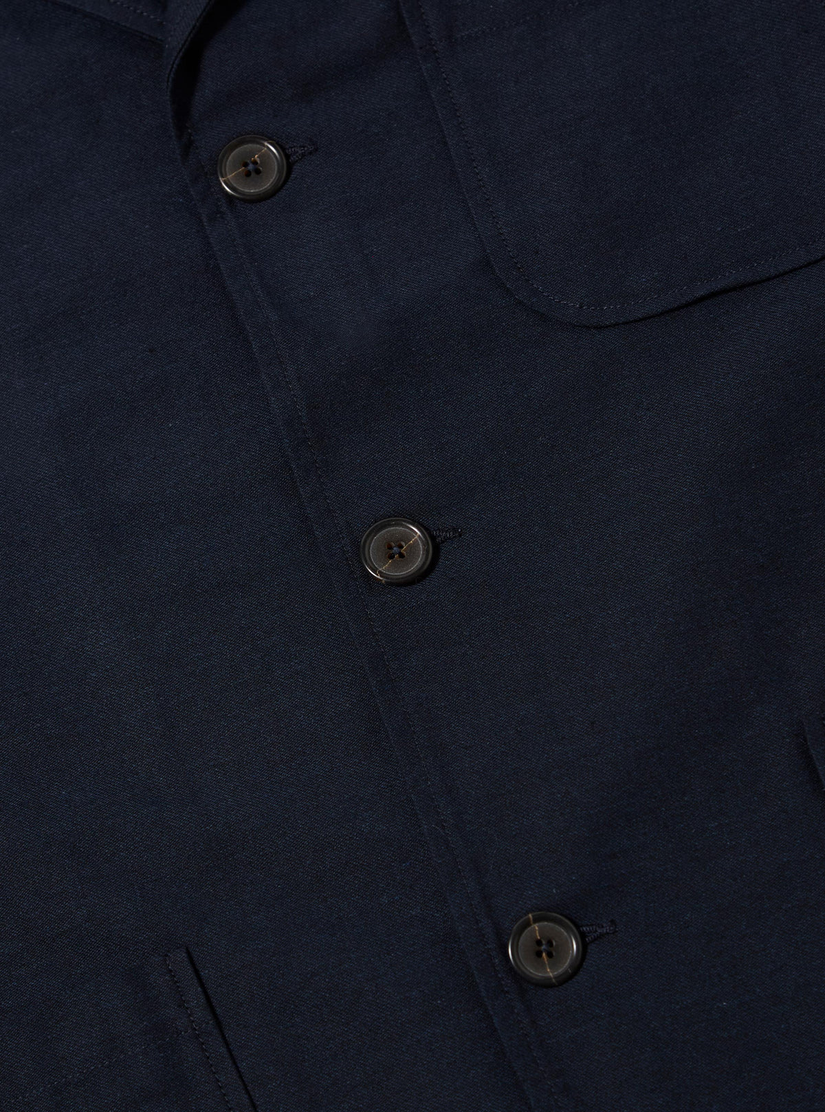 Navy Lucca Suiting Three Button Jacket