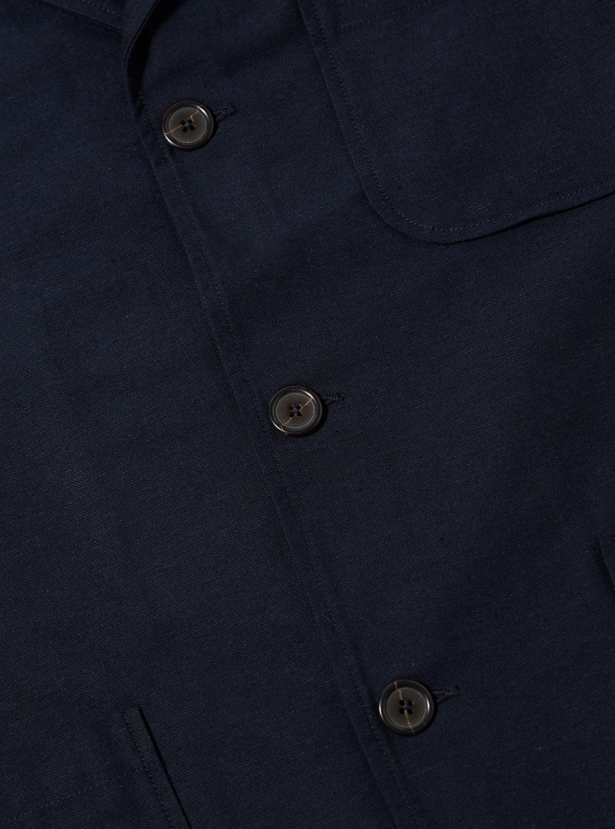 Navy Lucca Suiting Three Button Jacket