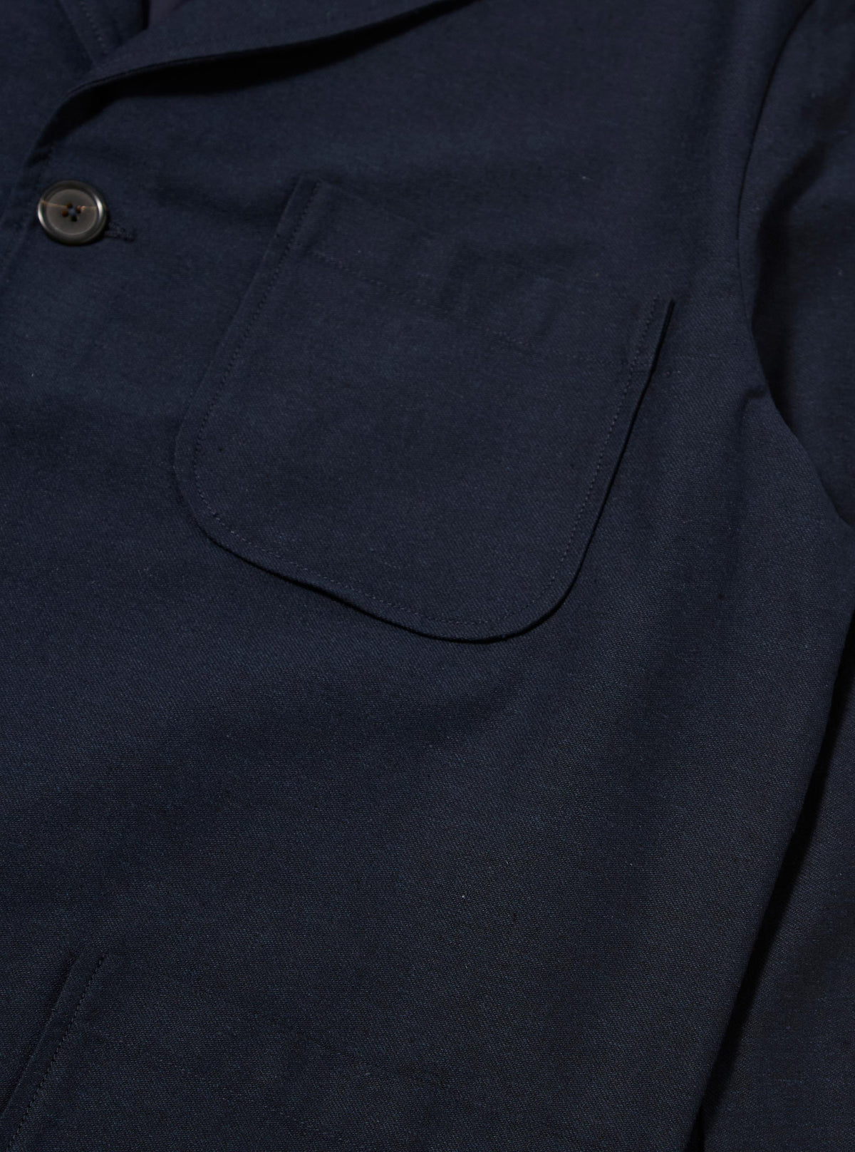 Navy Lucca Suiting Three Button Jacket