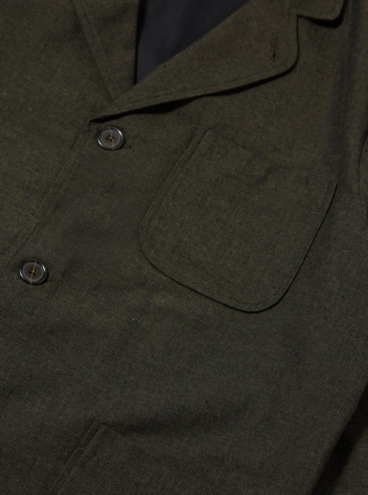 Olive Lucca Suiting Three Button Jacket