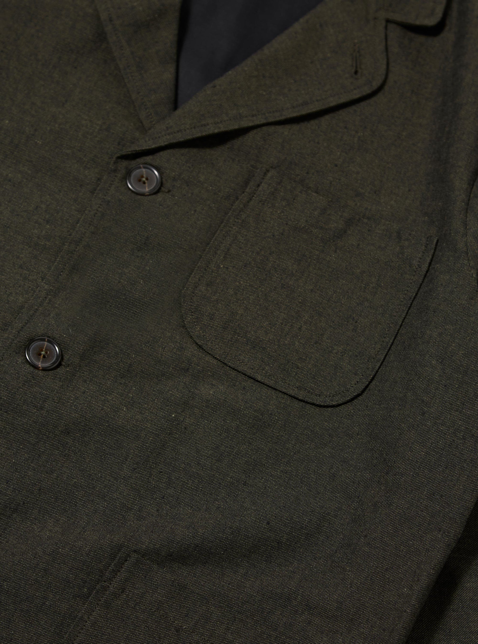 Olive Lucca Suiting Three Button Jacket
