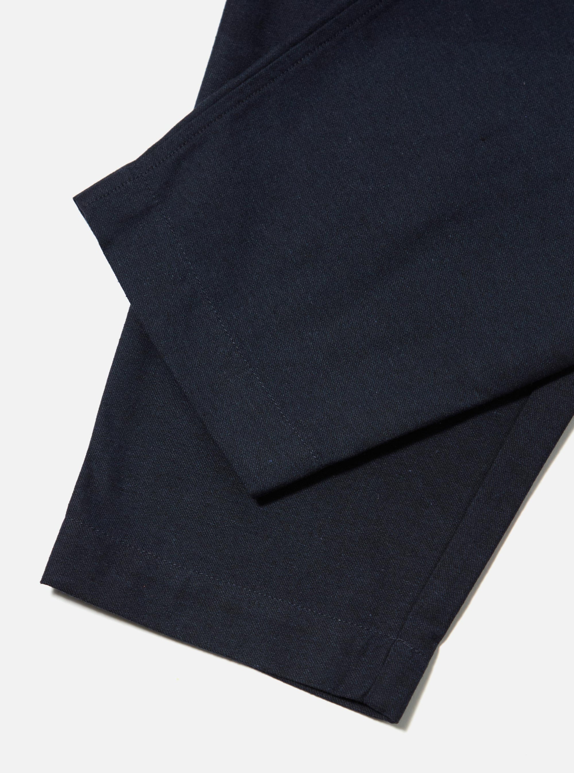 Navy Lucca Suiting Pleated Track Pant