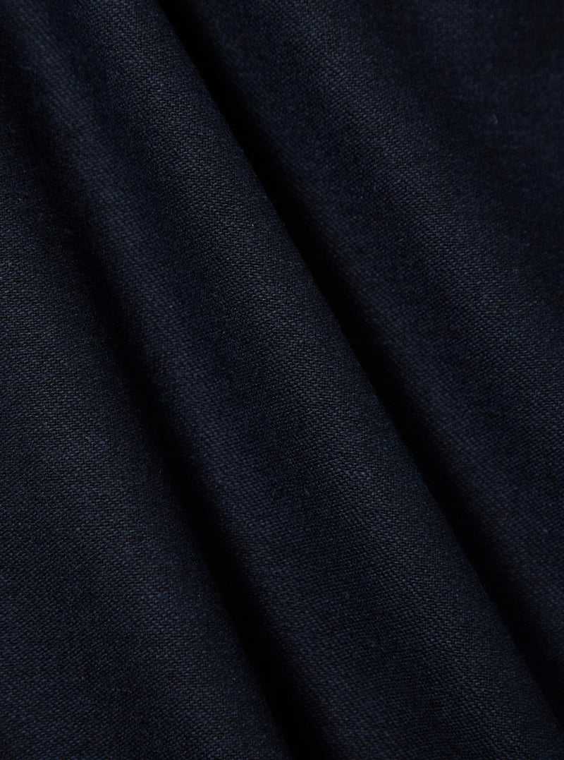 Navy Lucca Suiting Pleated Track Pant