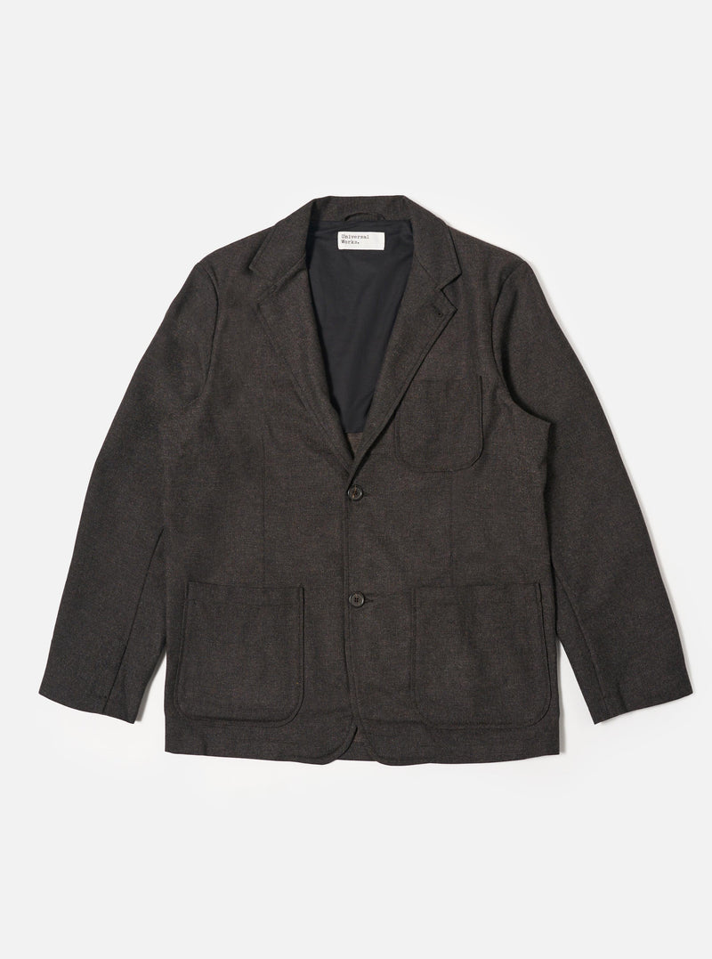 Brown Upcycled Italian Tweed Two Button Jacket